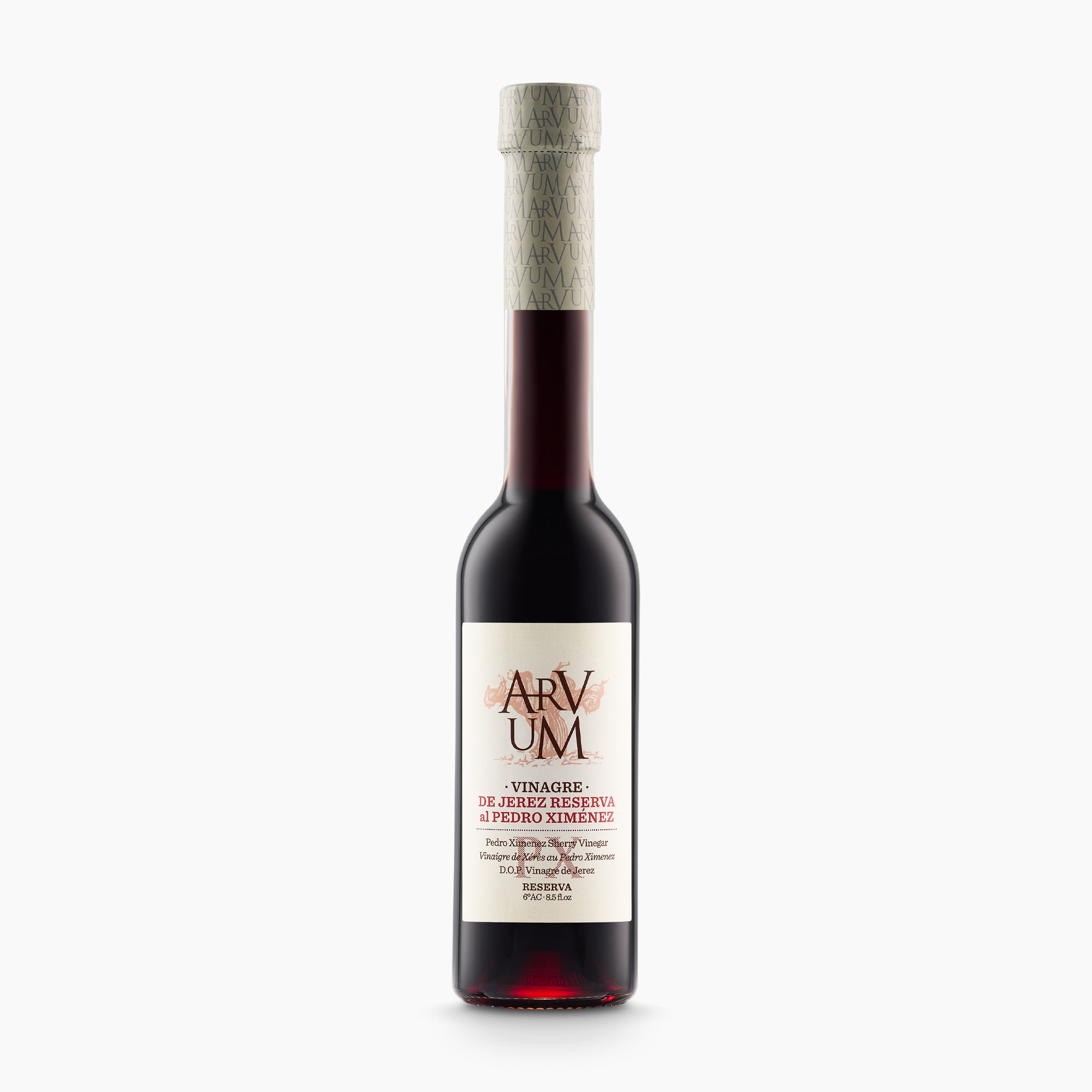 250 ml bottle of Arvum Vinagre Reserva al Pedro Ximenez from Andalusia, Spain.