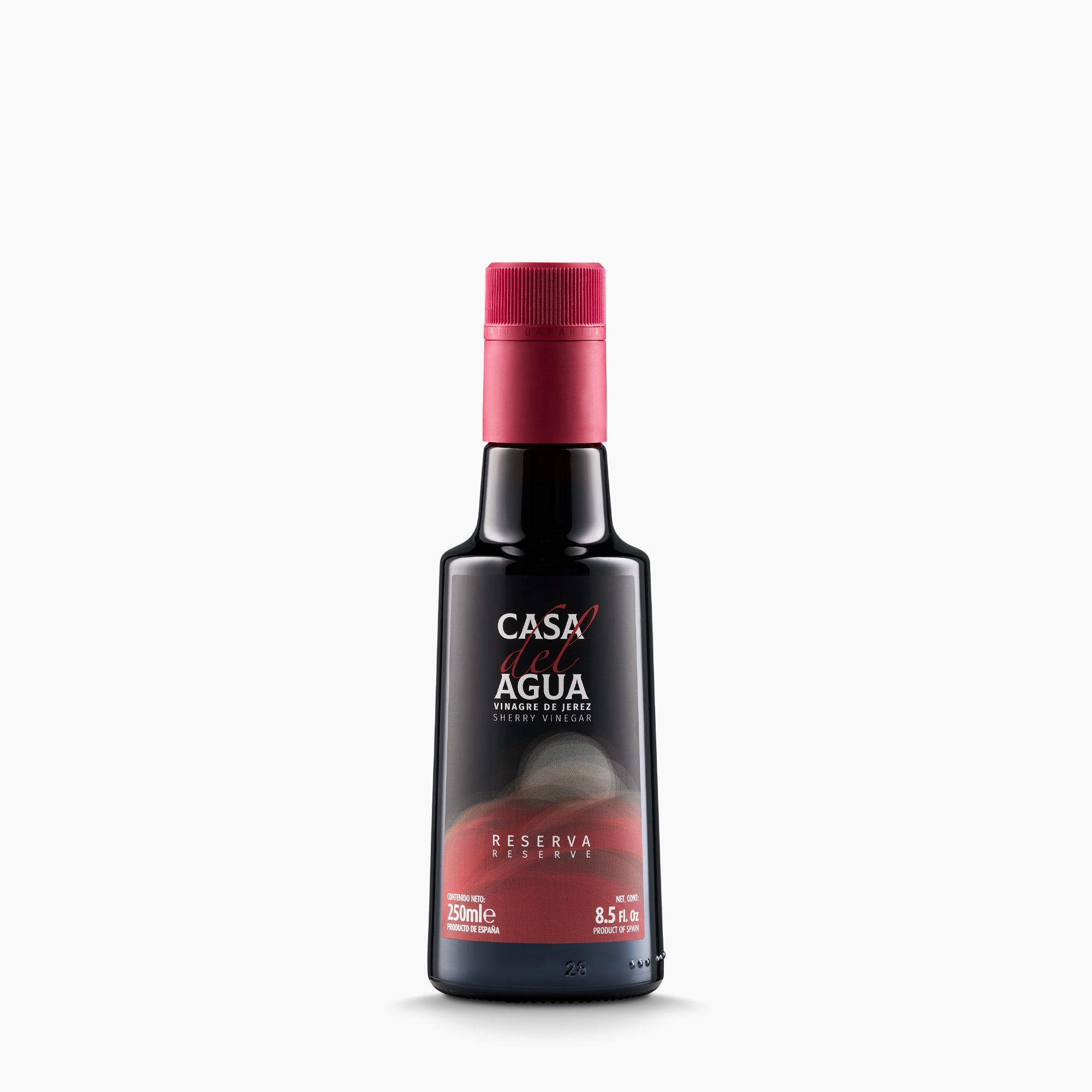 250 ml bottle of Casa del Agua Vinagre de Jerez Reserva from Andalusia, Spain.