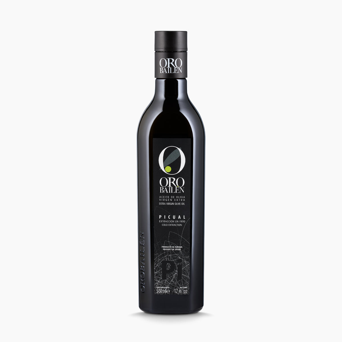 Oro Bailen Reserva Familiar Picual extra virgin olive oil, 500ml bottle.