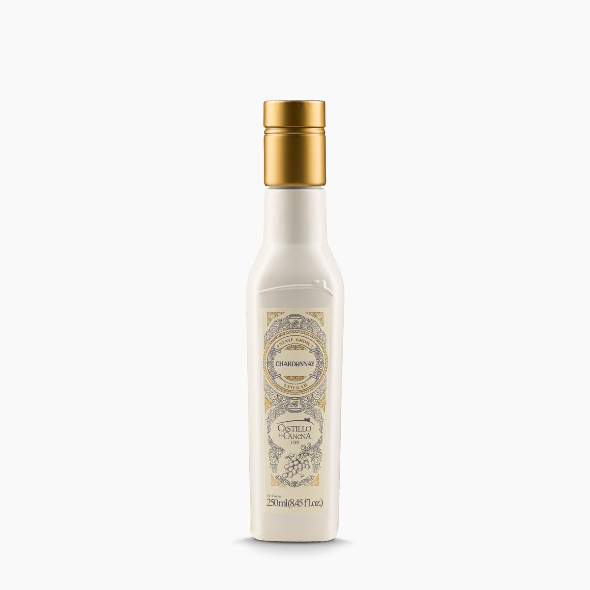 250 ml bottle of Castillo de Canena Chardonnay Vinegar from Andalusia, Spain.