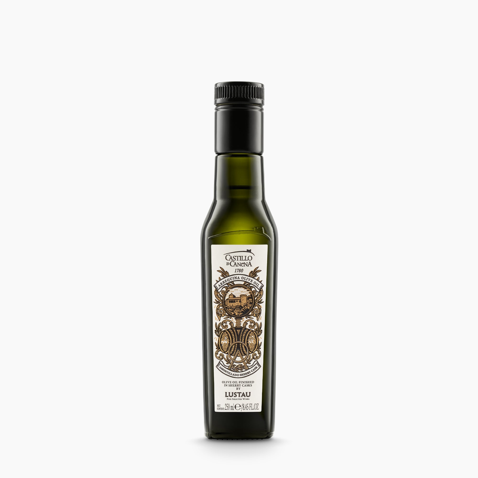 250 ml bottle of Castillo de Canena Arbequina Amontillado Sherry Cask.