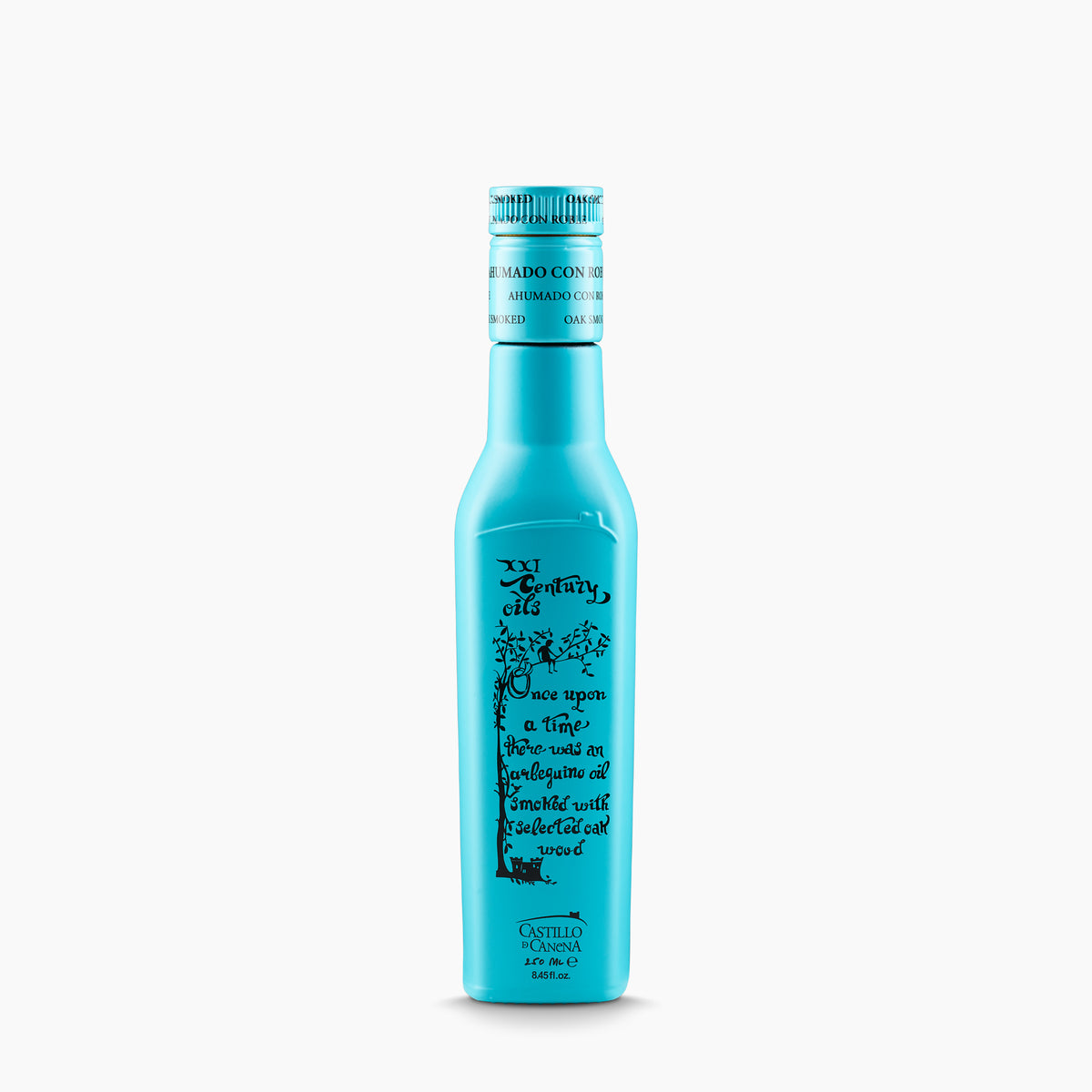 250ml bottle of Castillo de Canena Smoked Arbequina olive oil from Andalusia, Spain.