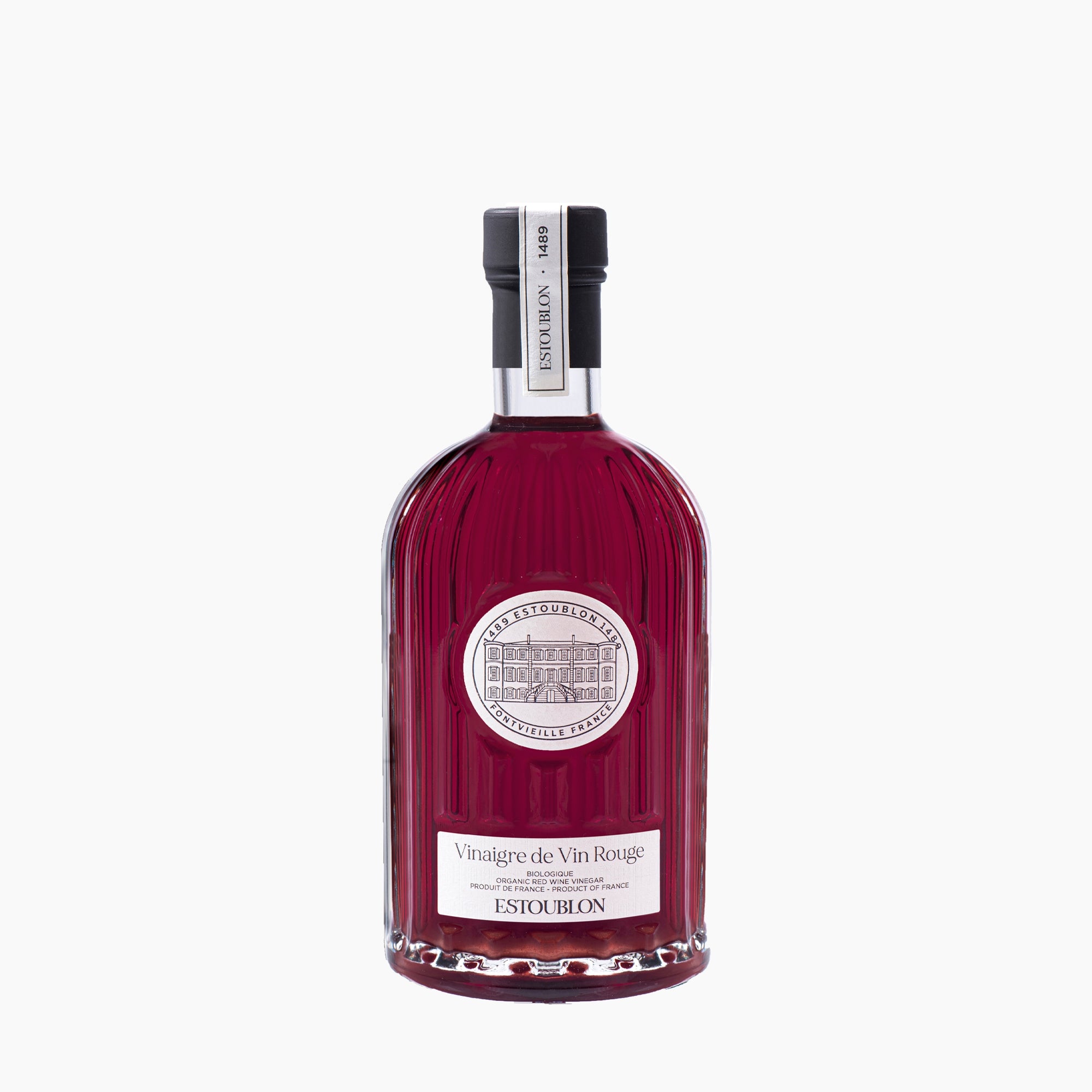 500 ml bottle of Estoublon Organic Red Wine Vinegar from France.