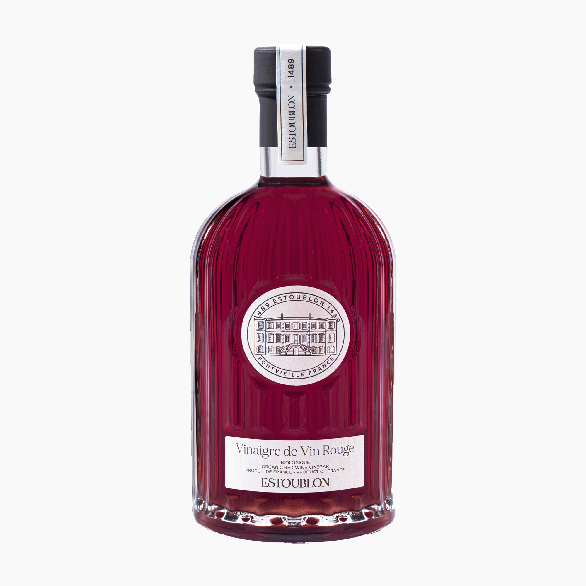 500 ml bottle of Estoublon Organic Red Wine Vinegar from France.