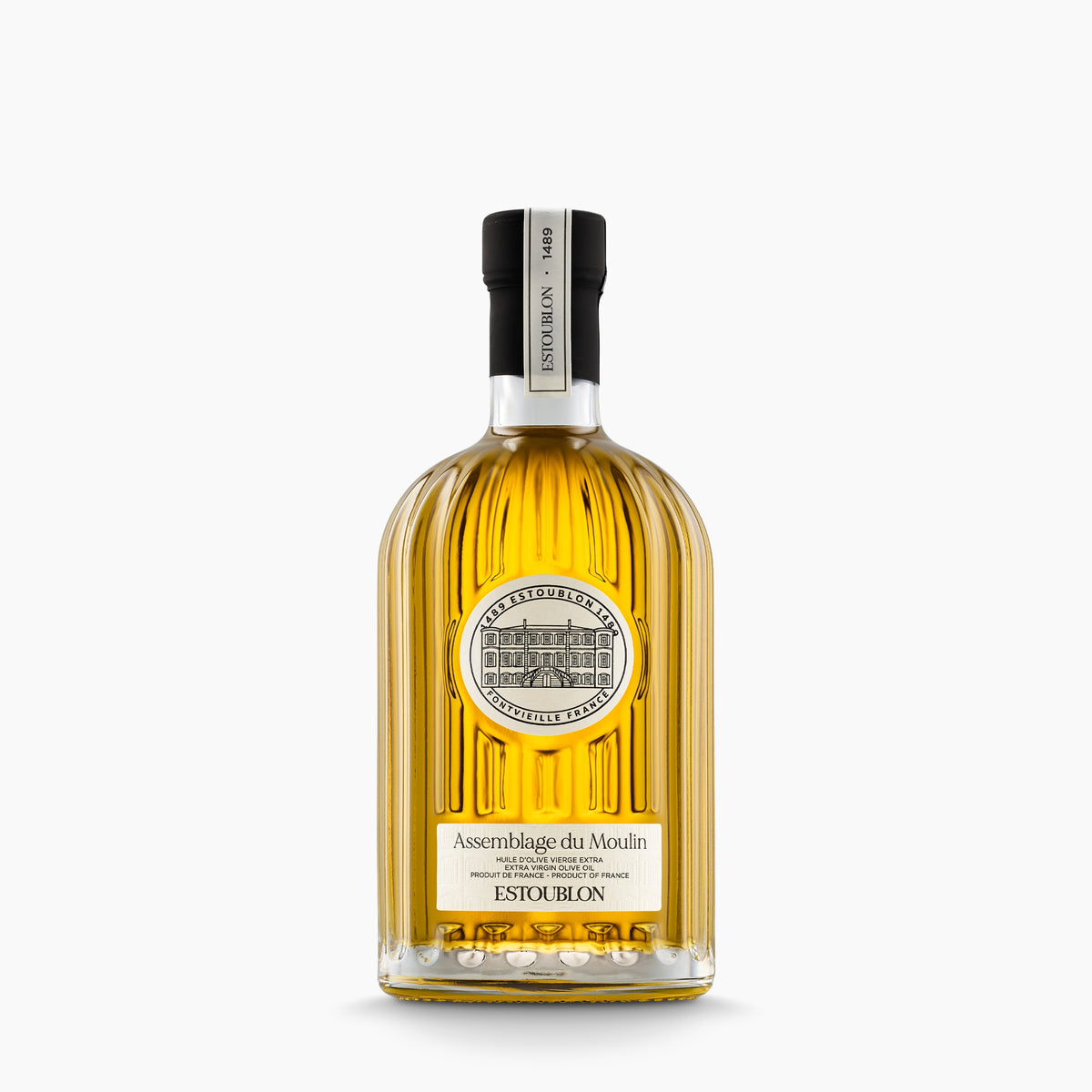 500 ml bottle of Estoublon Assemblage du Moulin extra virgin olive oil.