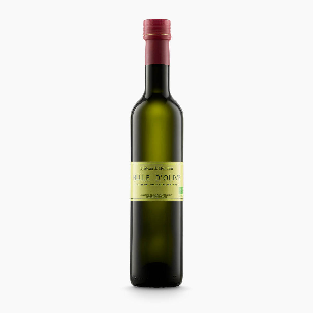 Chateau de Montfrin Organic Huile D'Olive 500 ml bottle from Occitanie, France.