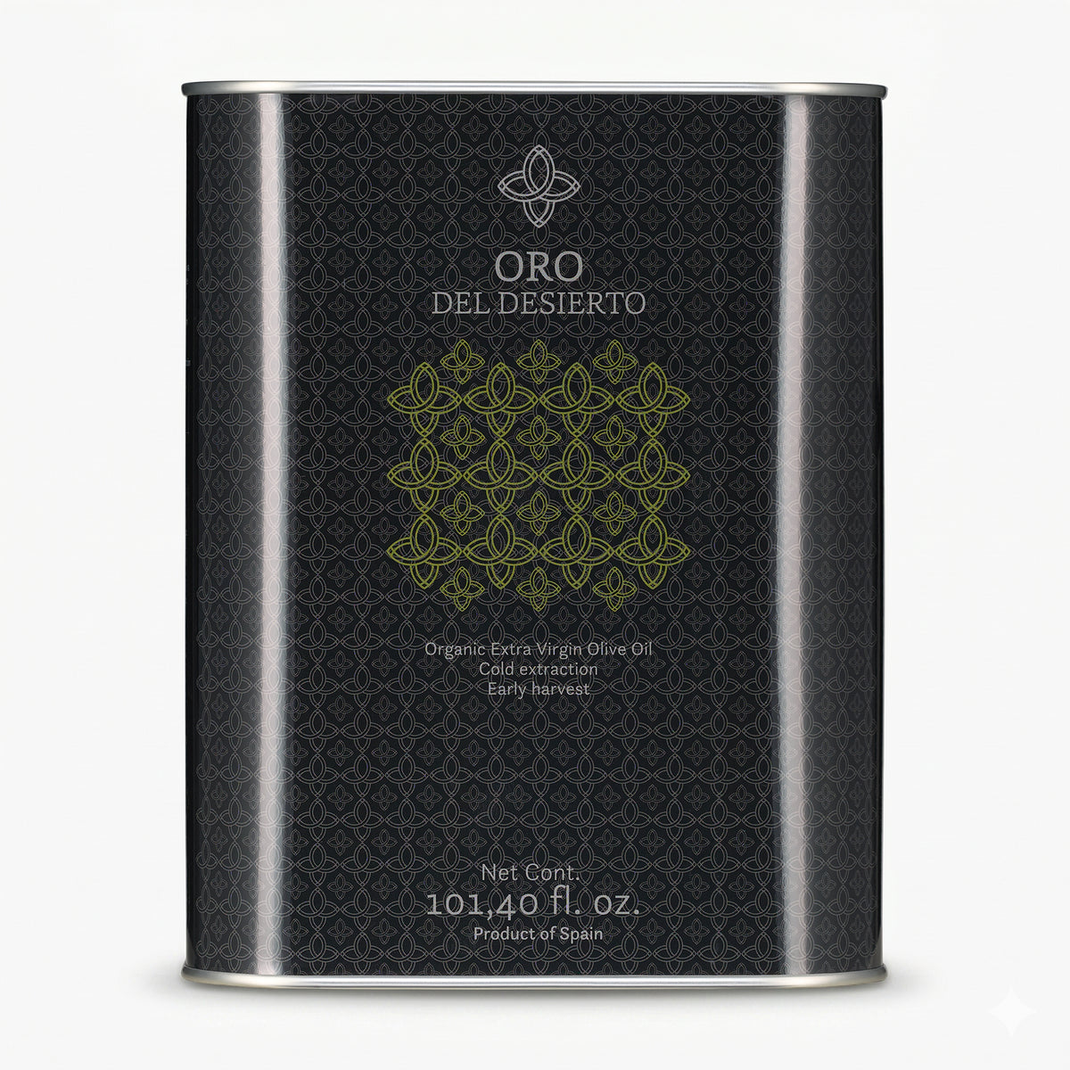 Oro del Desierto Organic extra virgin olive oil 3L tin.