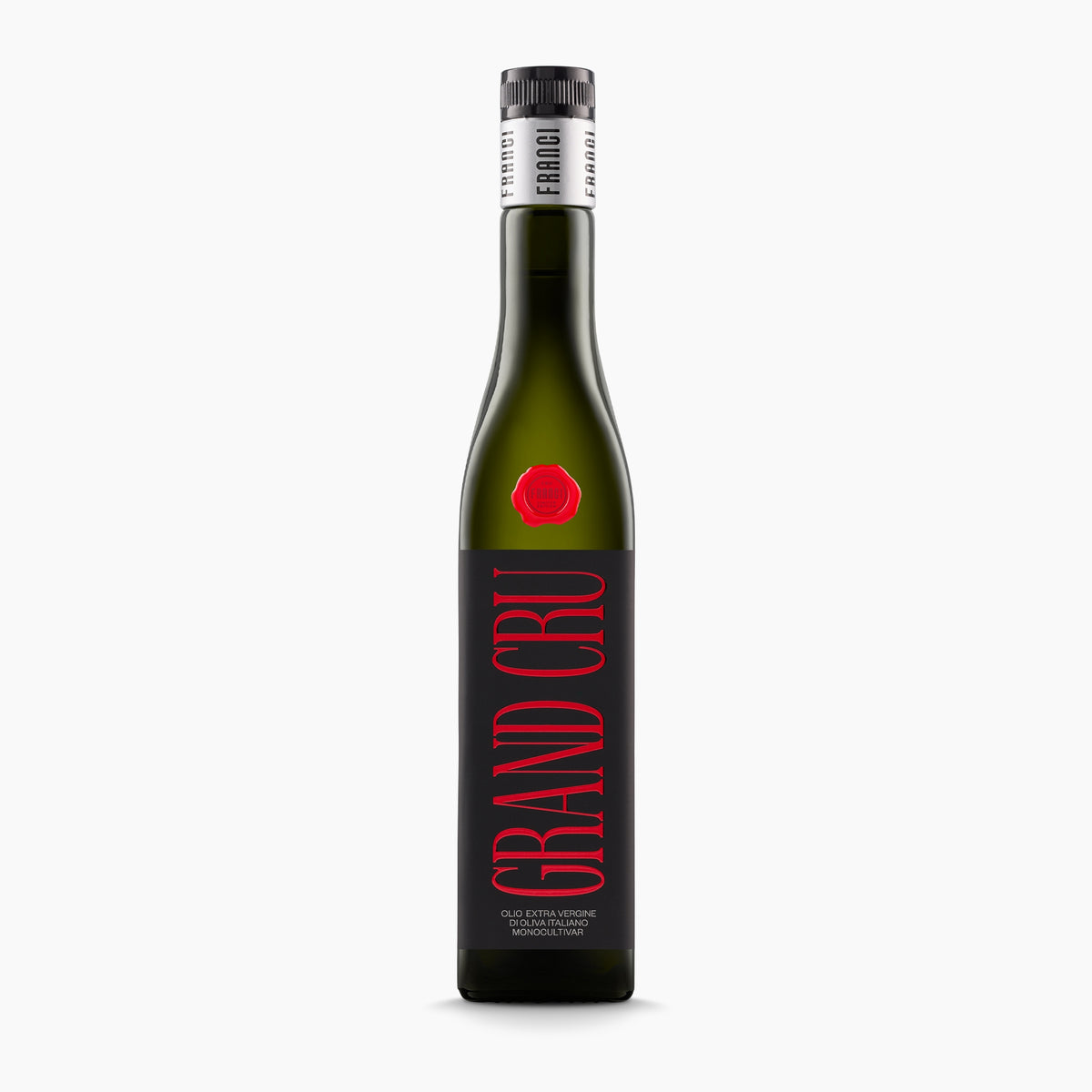 500 ml bottle of Franci Villa Magra Grand Cru extra virgin olive oil from Tuscany, Italy.