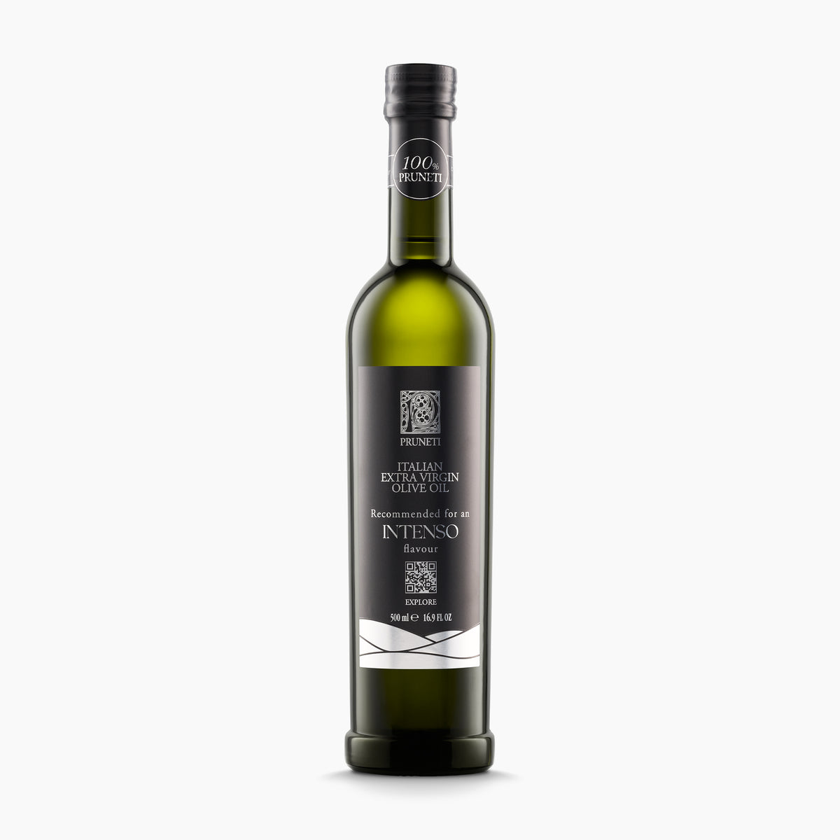 Pruneti Intenso 500 ml extra virgin olive oil from Tuscany, Italy.