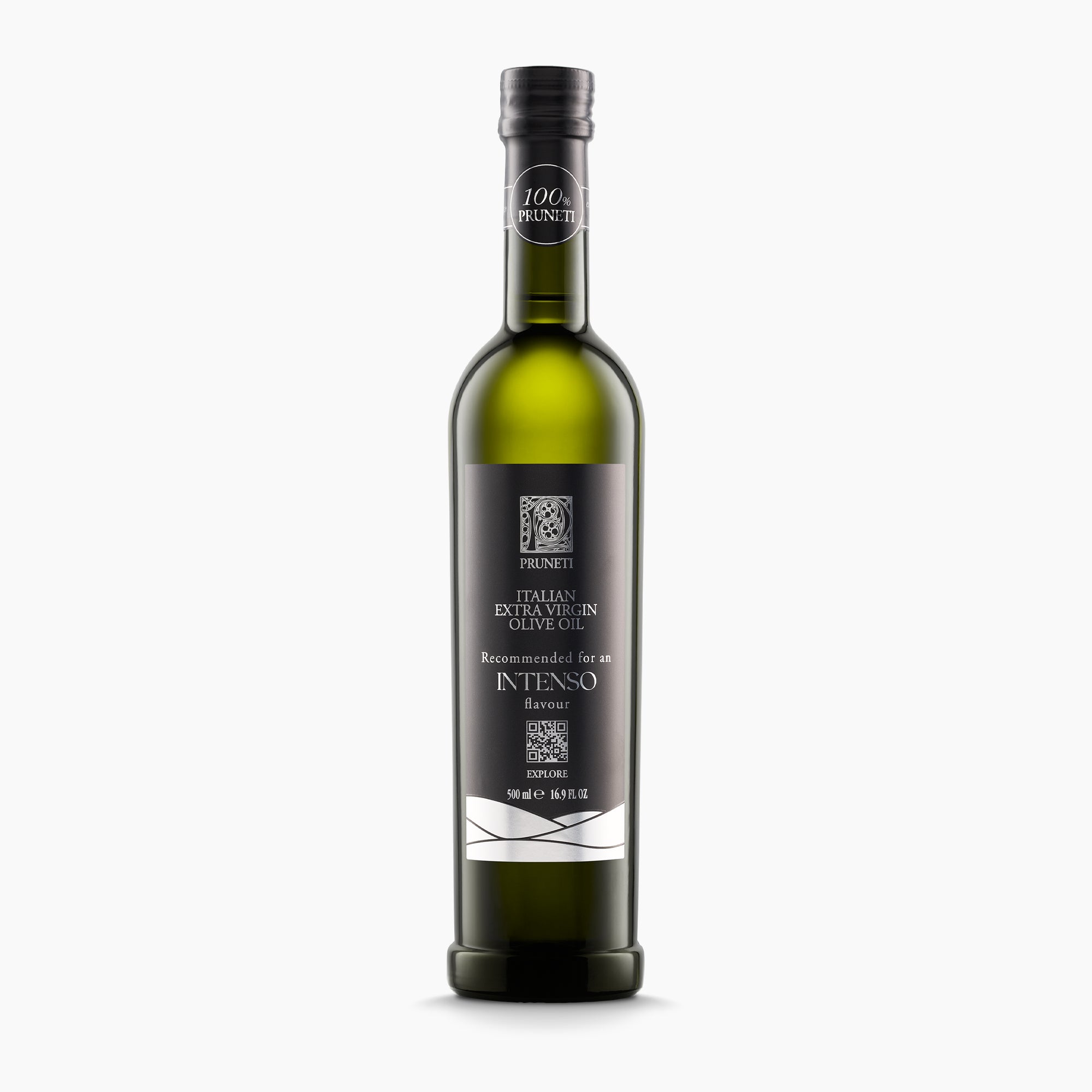 Pruneti Intenso 500 ml extra virgin olive oil from Tuscany, Italy.