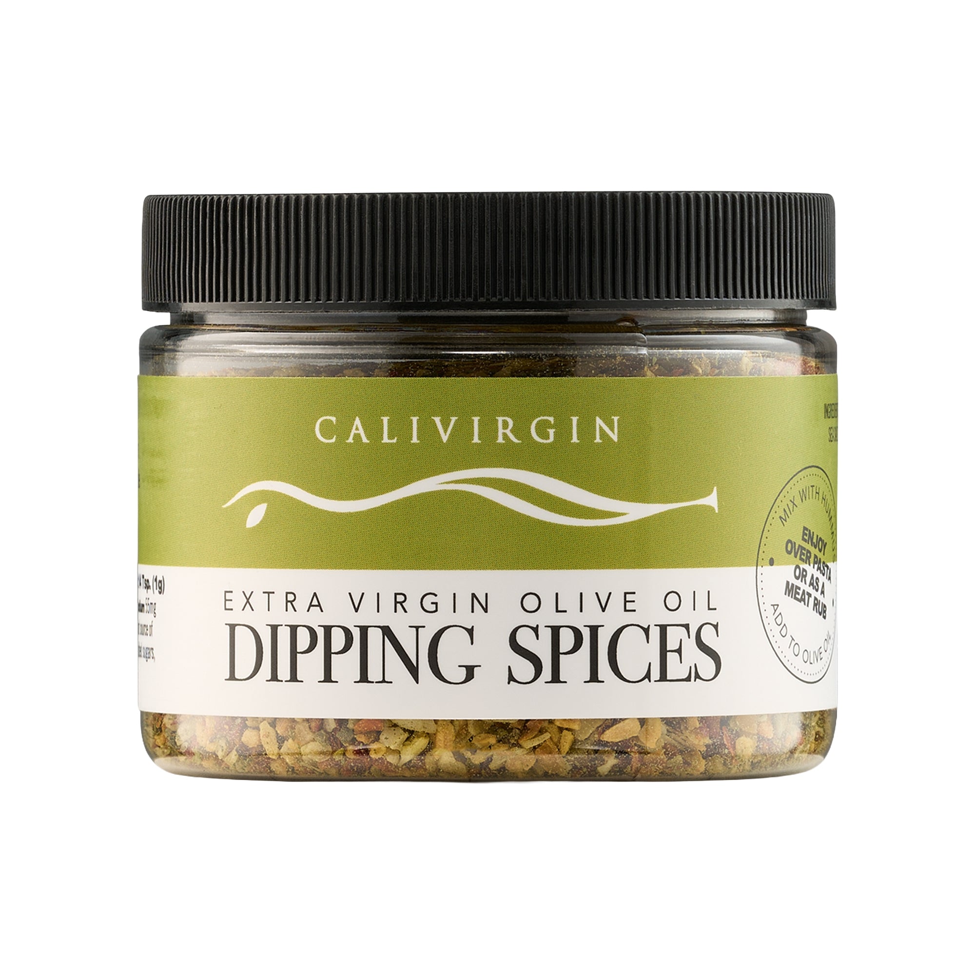 Jar of Calivirgin Dipping Spices from California, United States.