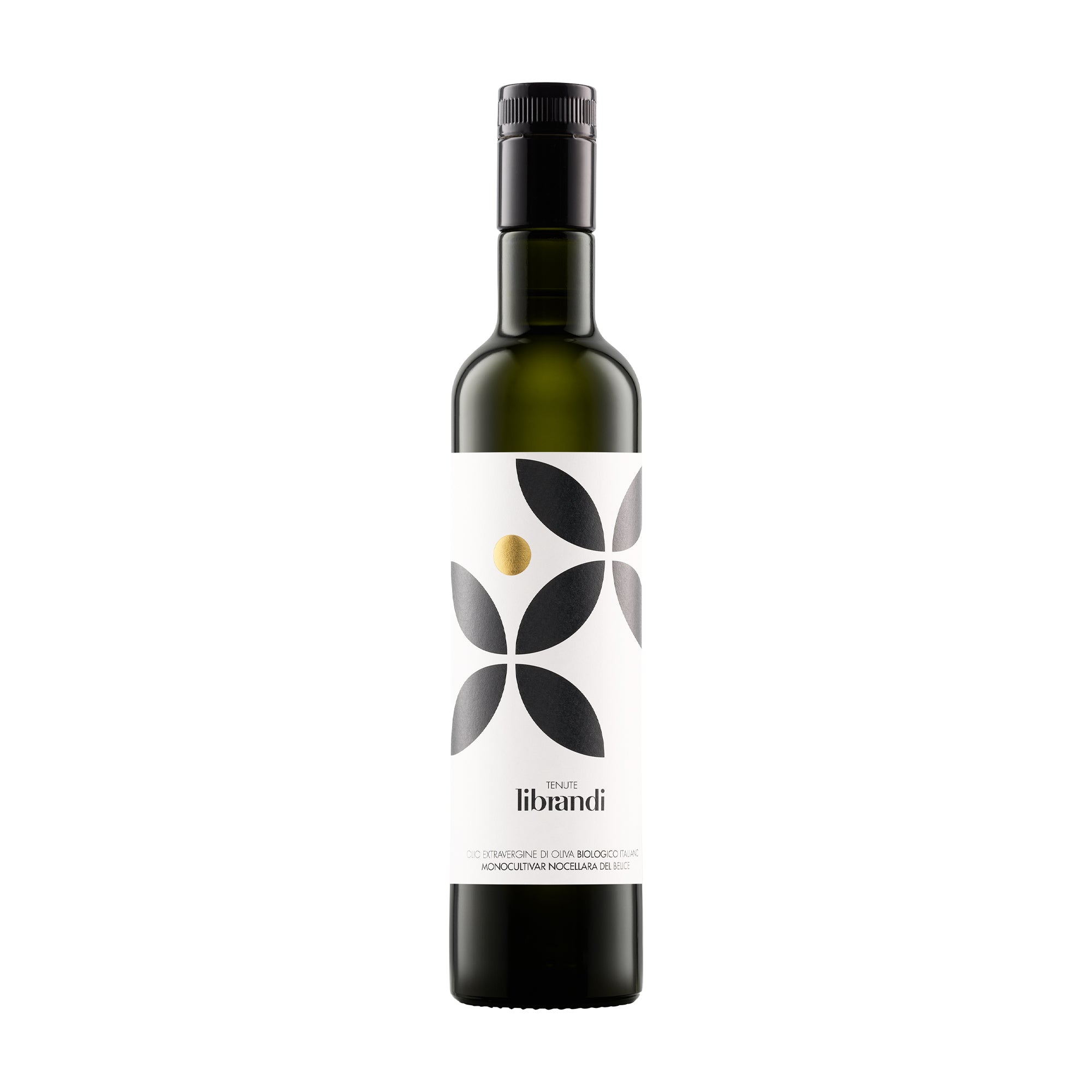 500 ml bottle of Librandi Organic Nocellara del Belice extra virgin olive oil.