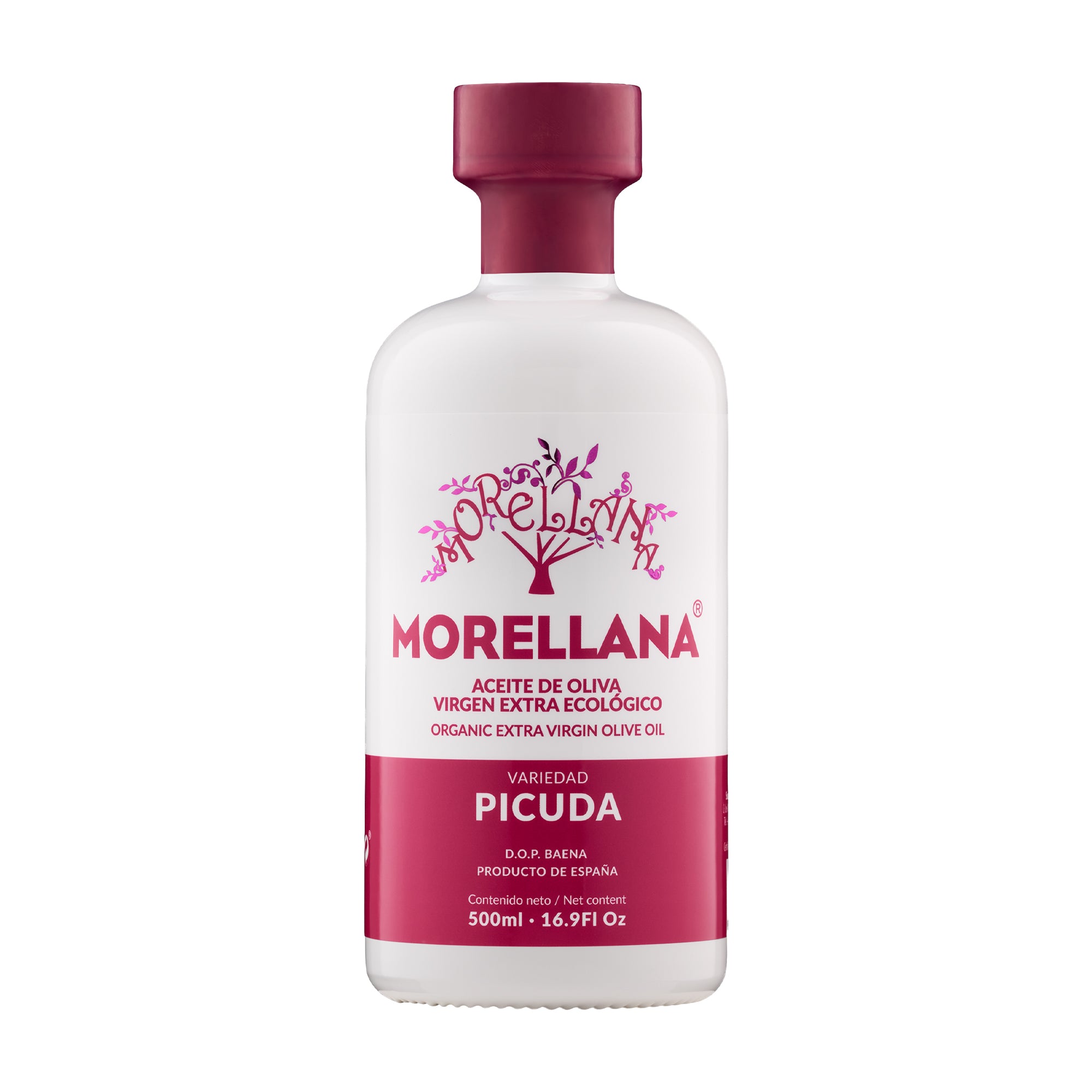 Morellana Organic Picuda DOP Baena 500 ml bottle from Andalusia, Spain.