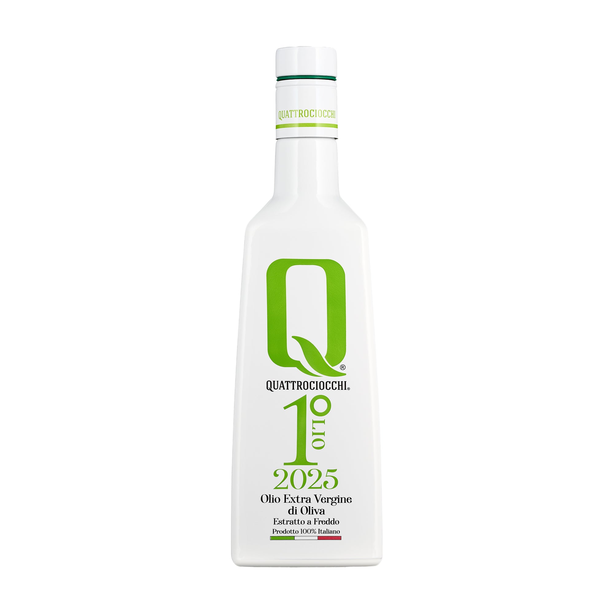 A 500ml bottle of Quattrociocchi 1 Olio Novello extra virgin olive oil.