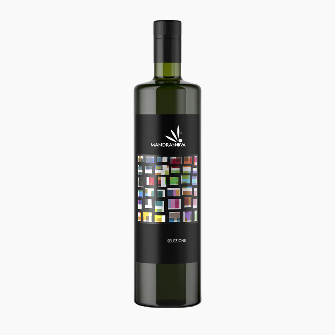 Mandranova Selezione 750ML extra virgin olive oil bottle from Sicily, Italy.