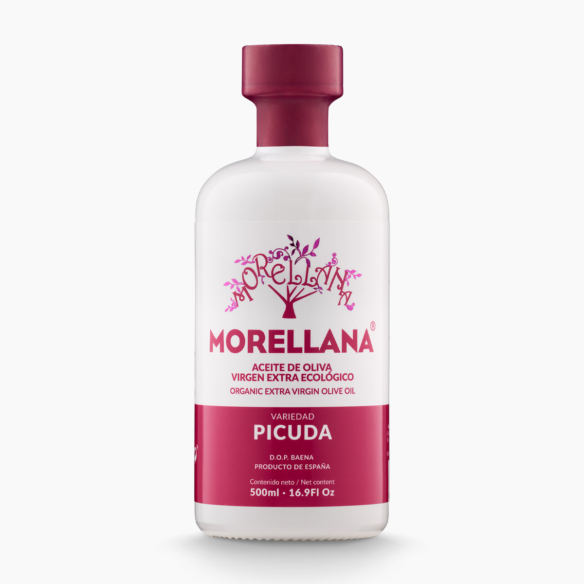Morellana Organic Picuda DOP Baena 500 ml bottle from Andalusia, Spain.