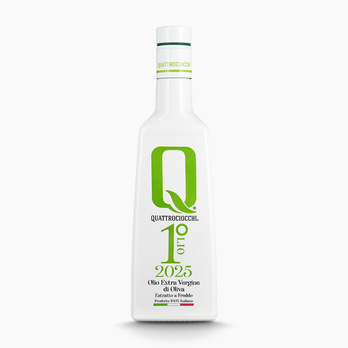 A 500ml bottle of Quattrociocchi 1 Olio Novello extra virgin olive oil.
