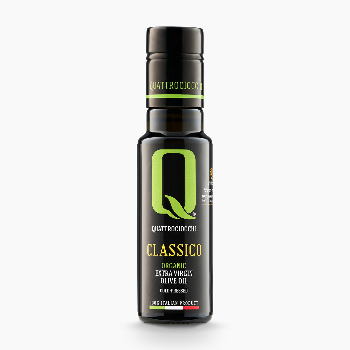 100 ml sample bottle of Quattrociocchi Classico Organic extra virgin olive oil.