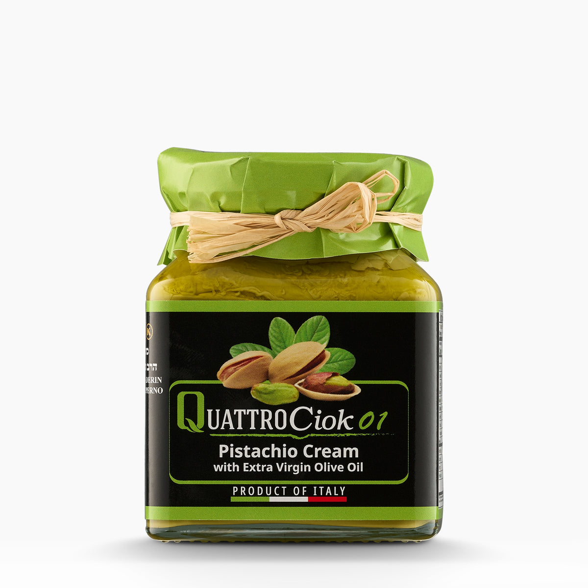 320g jar of Quattrociocchi Pistachio Cream from Italy.