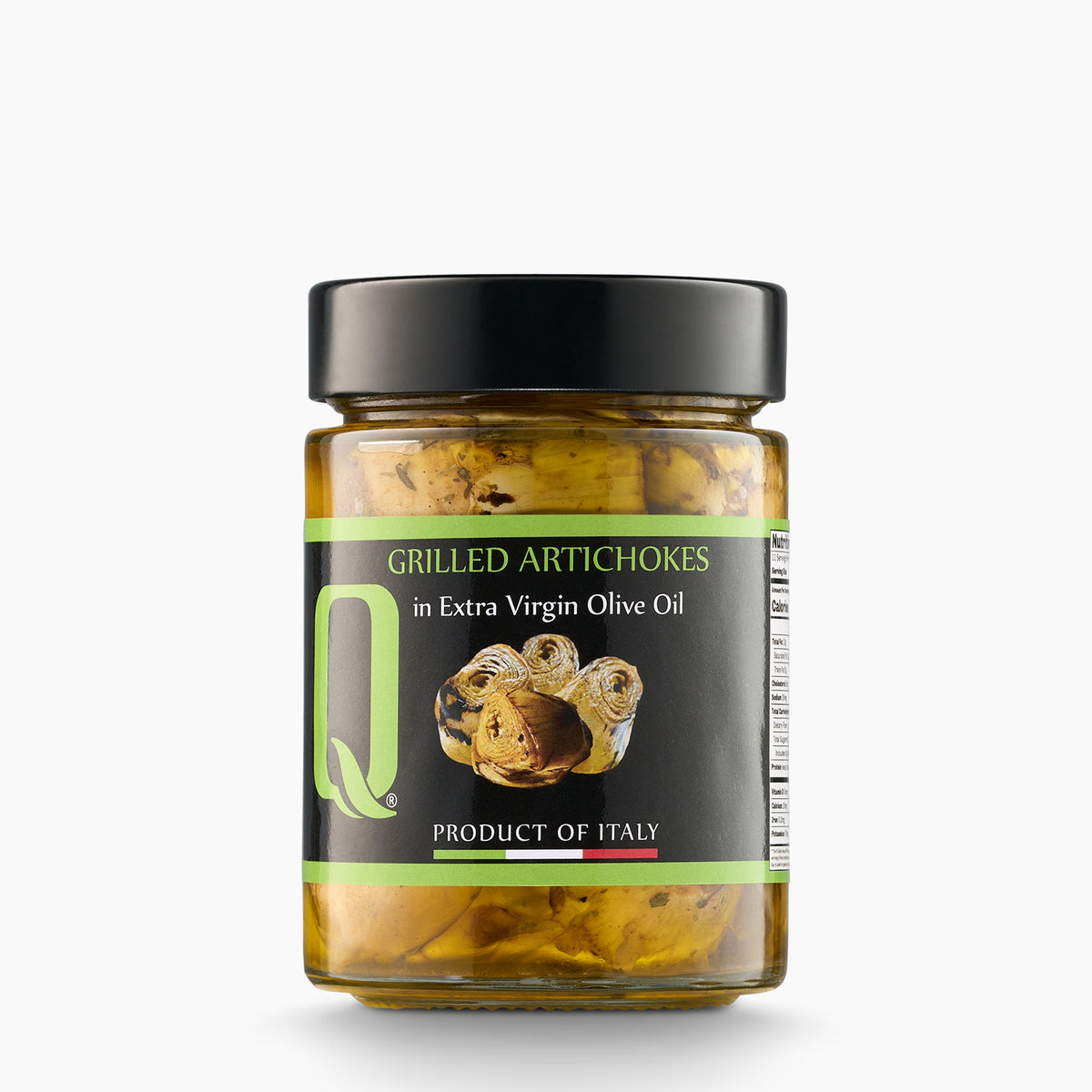 320g jar of Quattrociocchi Rustic Grilled Artichokes from Italy.