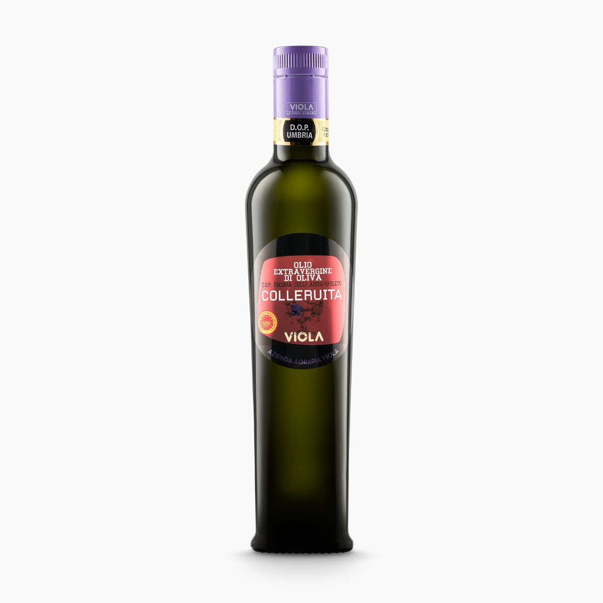 Viola Colleruita DOP Umbria Colli Assisi-Spoleto 500 ml extra virgin olive oil from Umbria, Italy.
