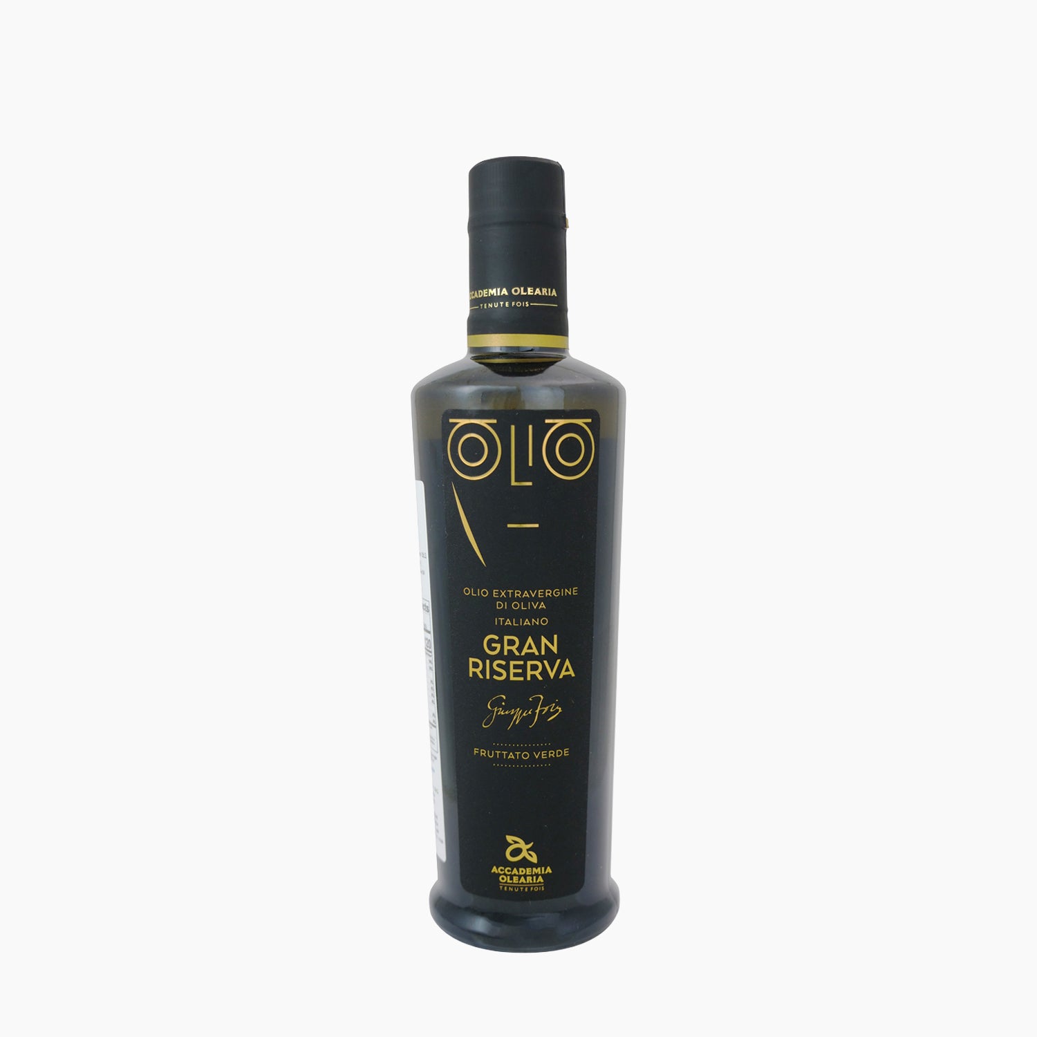 500 ml bottle of Accademia Olearia Gran Riserva Monte Prama extra virgin olive oil.