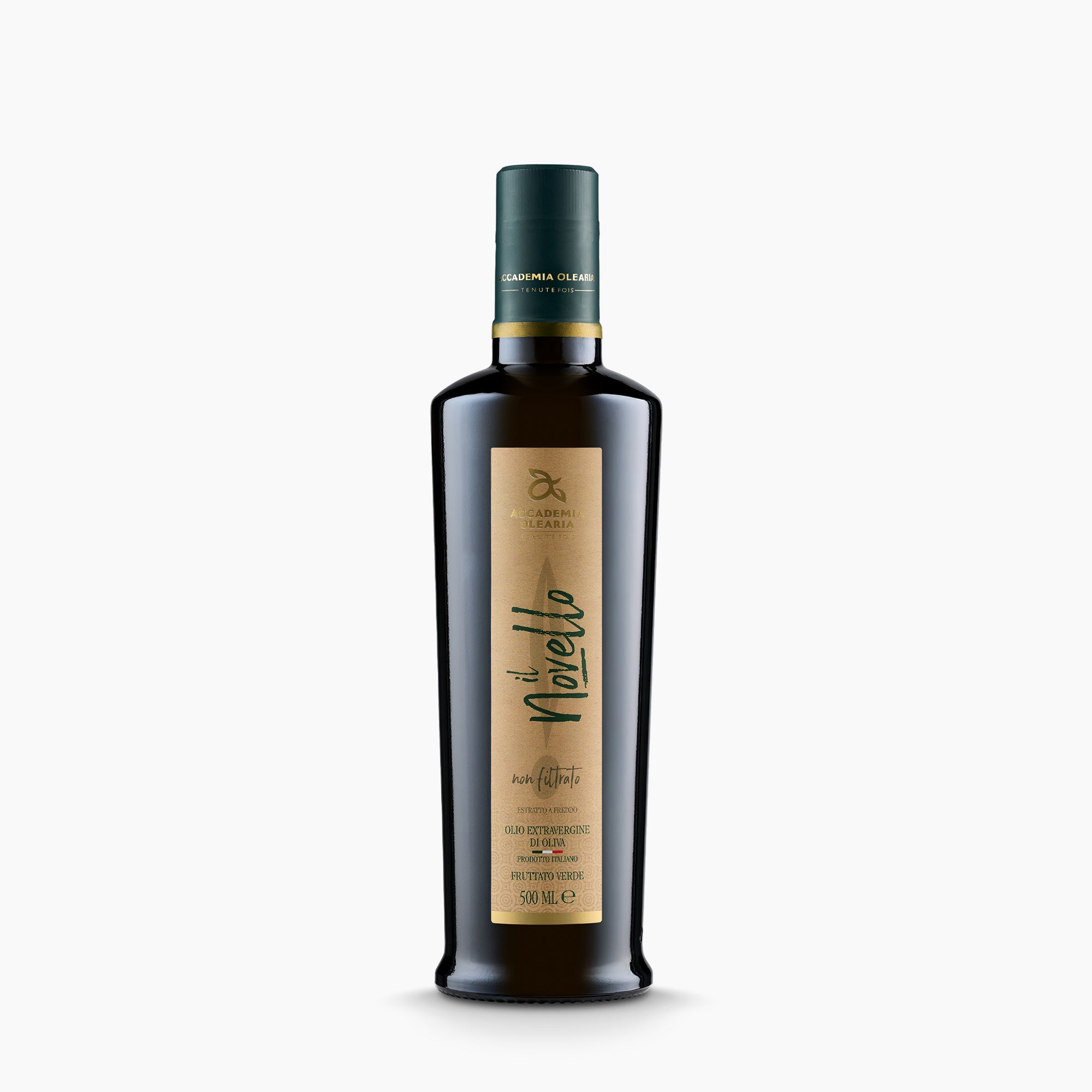 500 ml Accademia Olearia il Novello extra virgin olive oil from Sardinia, Italy.