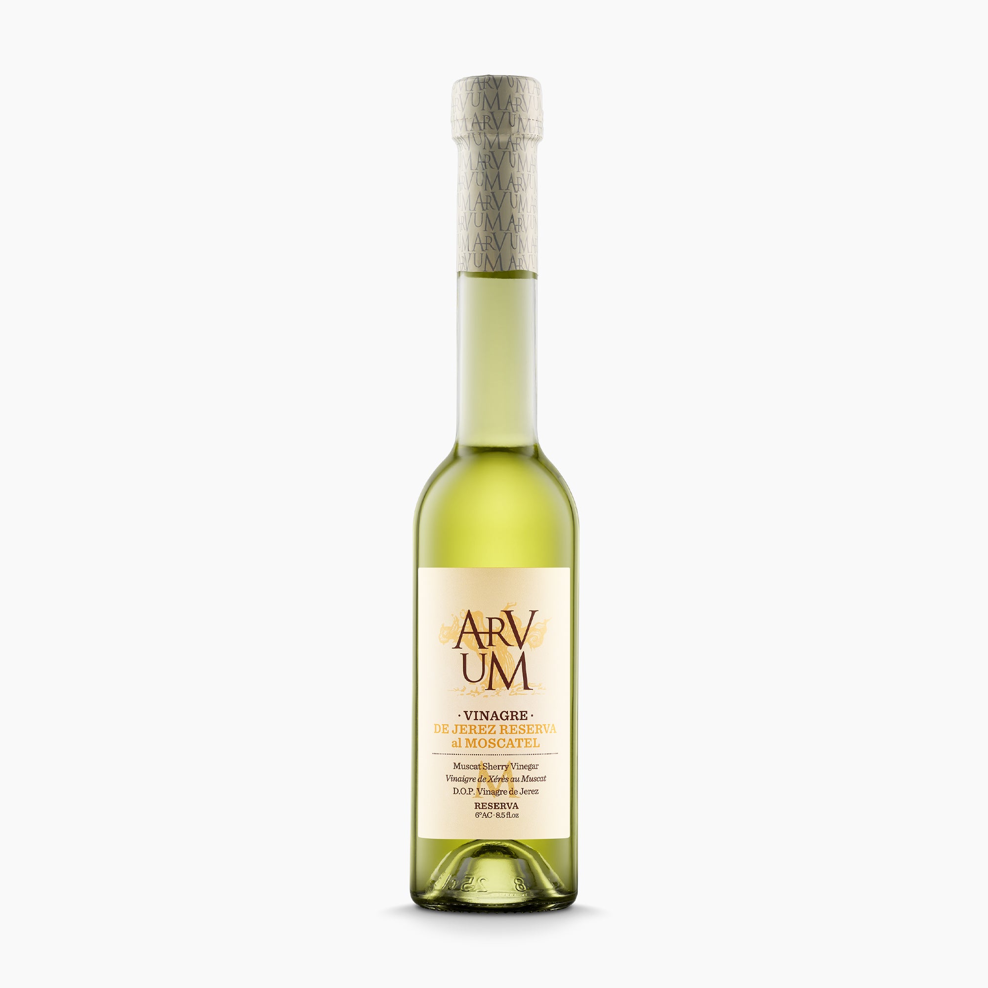 250 ml bottle of Arvum Vinagre Reserva al Moscatel from Andalusia, Spain.