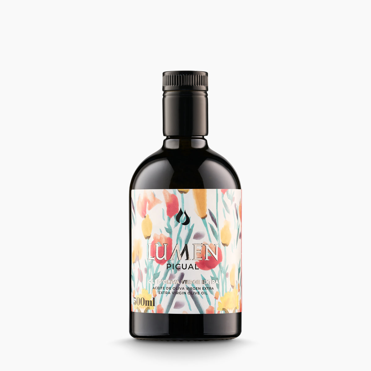 500 ml bottle of Llàgrimes del Canigó Lumen Picual from Catalonia, Spain.
