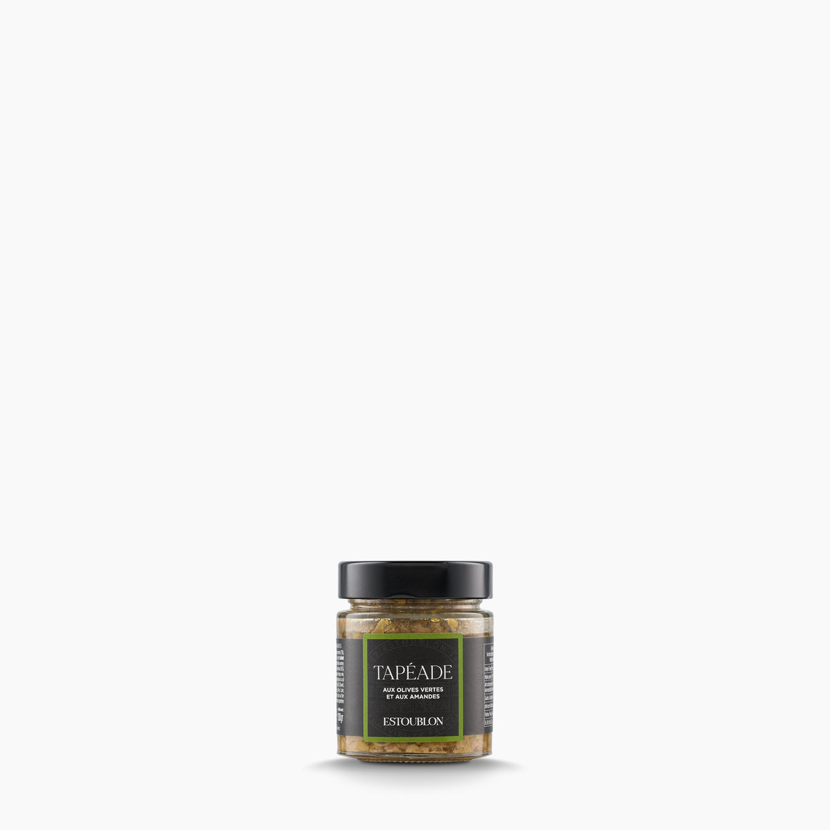 130g jar of Estoublon Green Olive with Almond Tapeade from France.