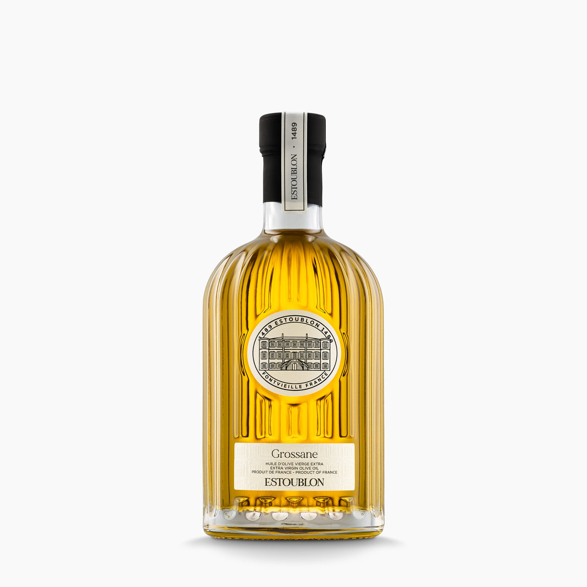 500 ml bottle of Estoublon Grossane extra virgin olive oil from Provence, France.