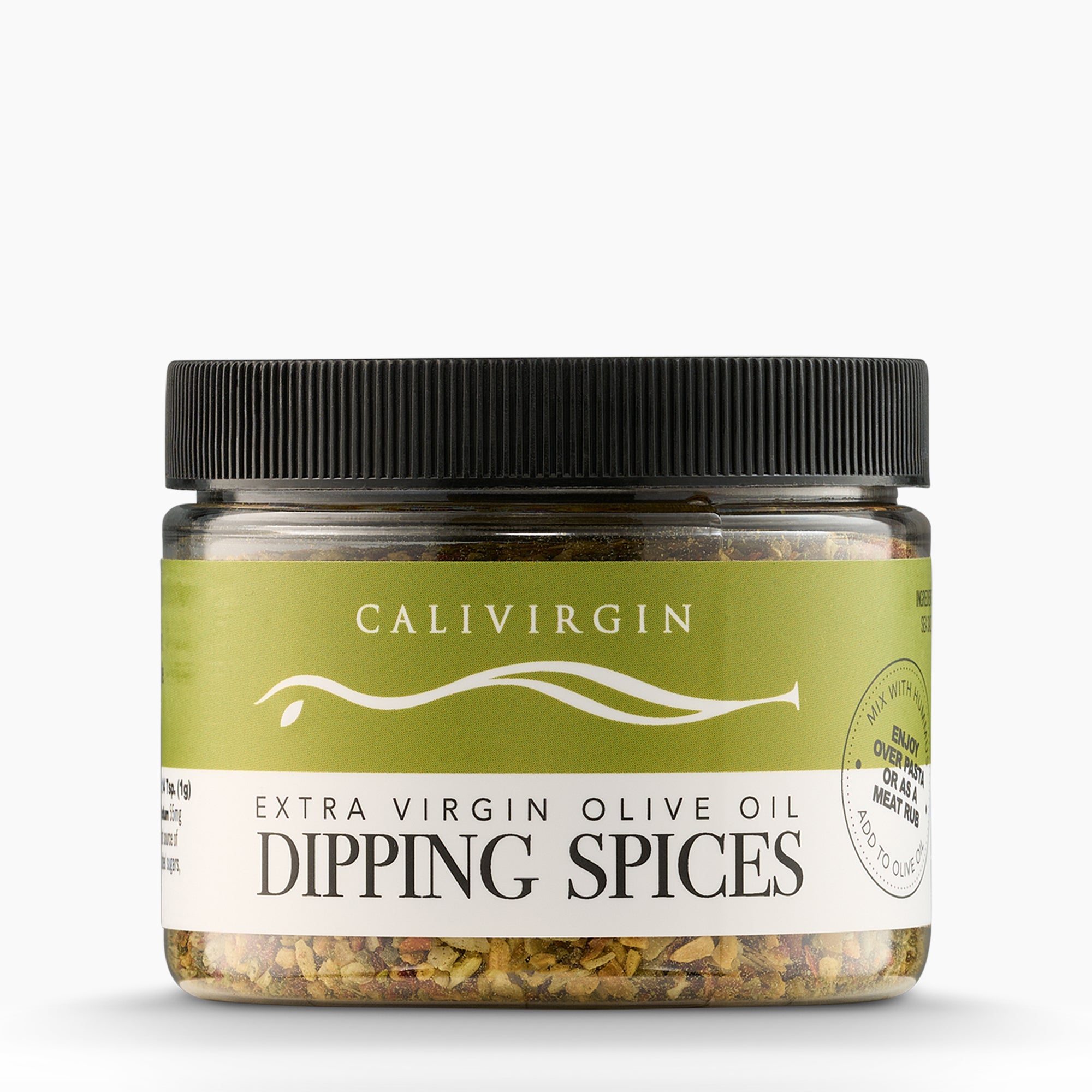 Jar of Calivirgin Dipping Spices from California, United States.