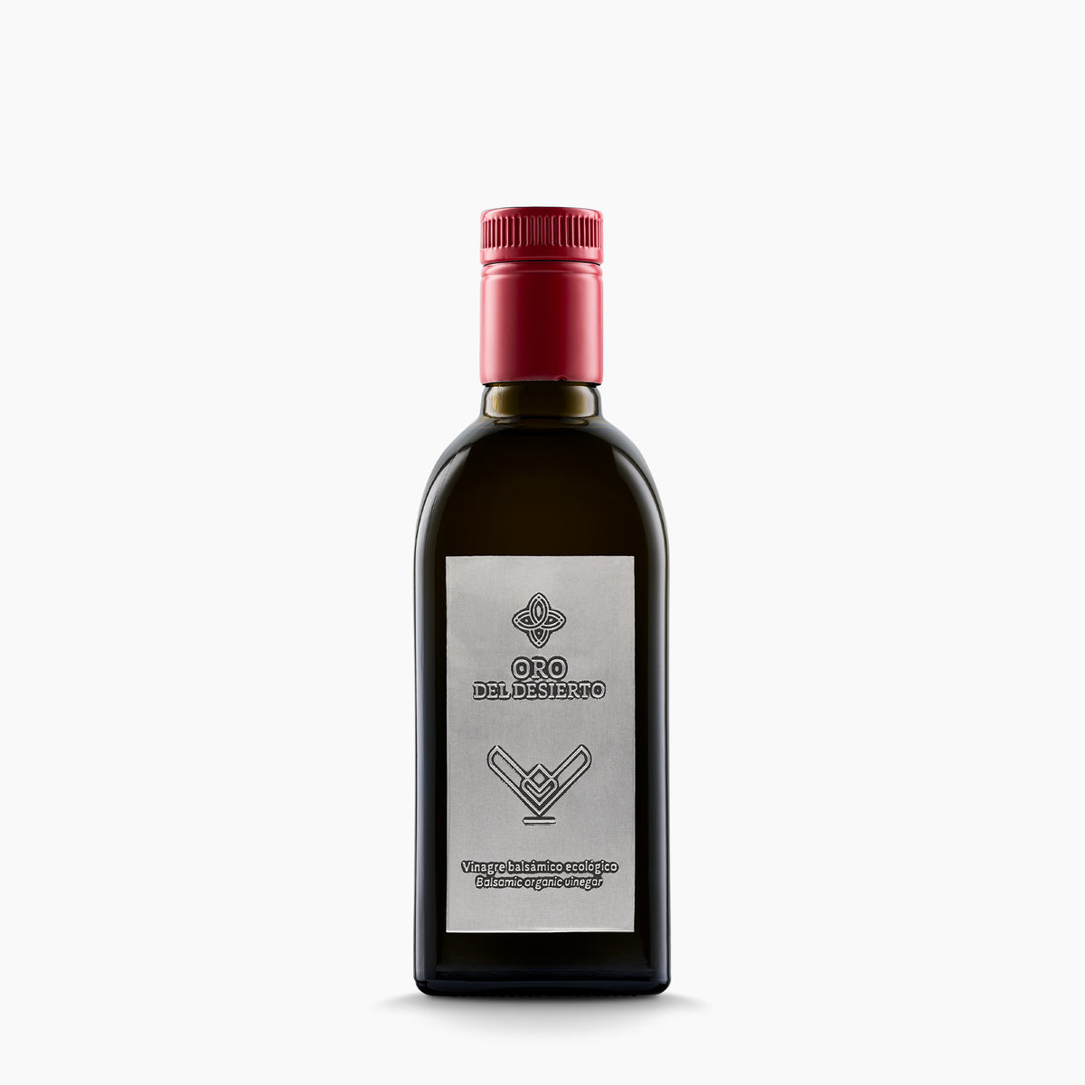 500 ml bottle of Oro del Desierto Organic Balsamic Vinegar from Andalusia, Spain.