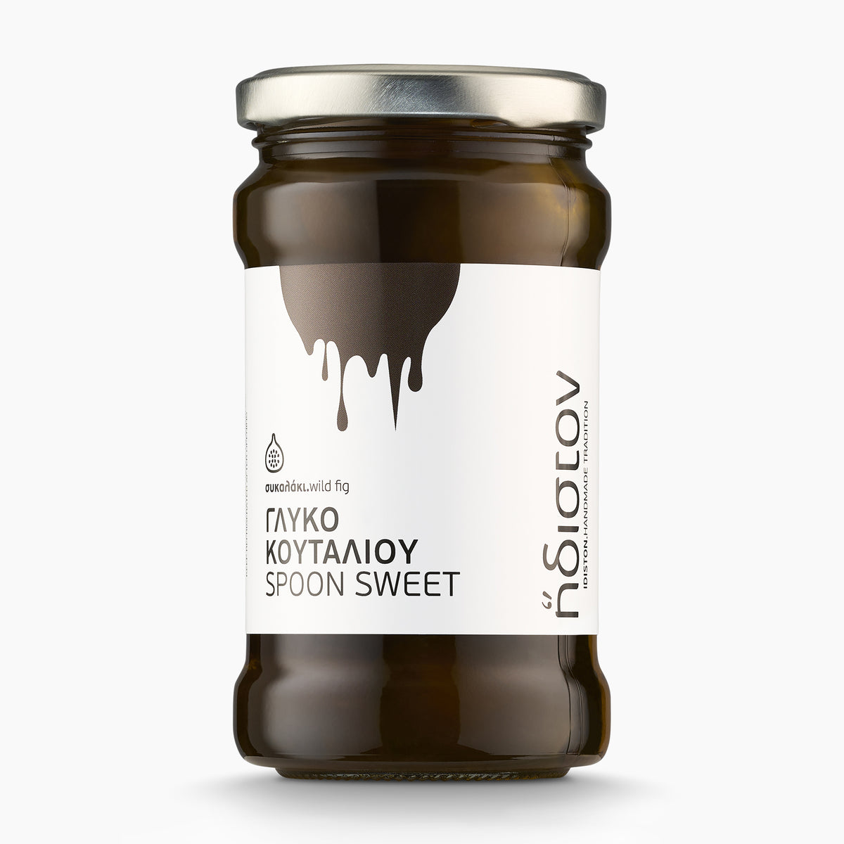 Idiston Wild Fig Spoon Sweet from Greece in a 380g jar.