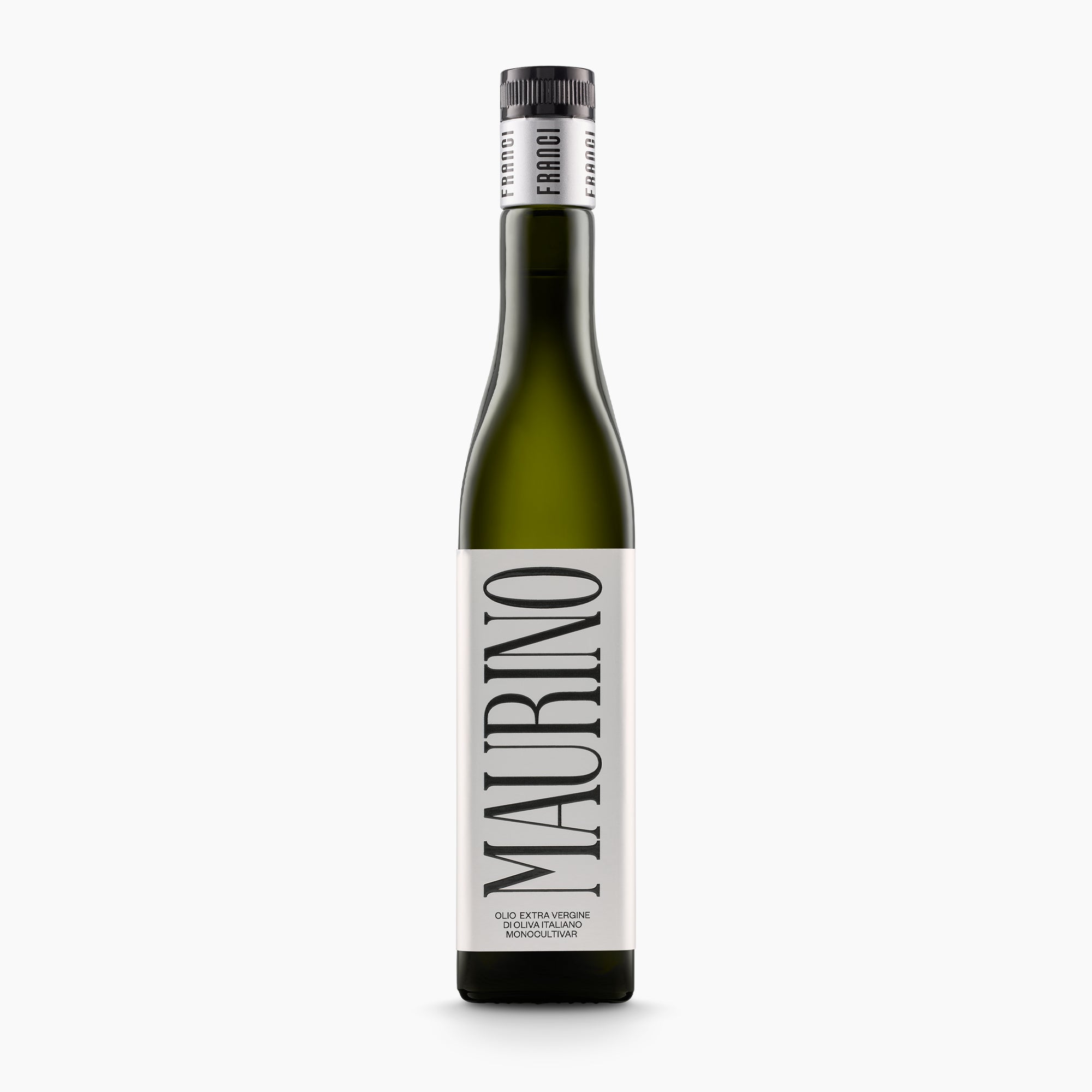 500 ml bottle of Franci Delicate Maurino extra virgin olive oil from Tuscany, Italy.