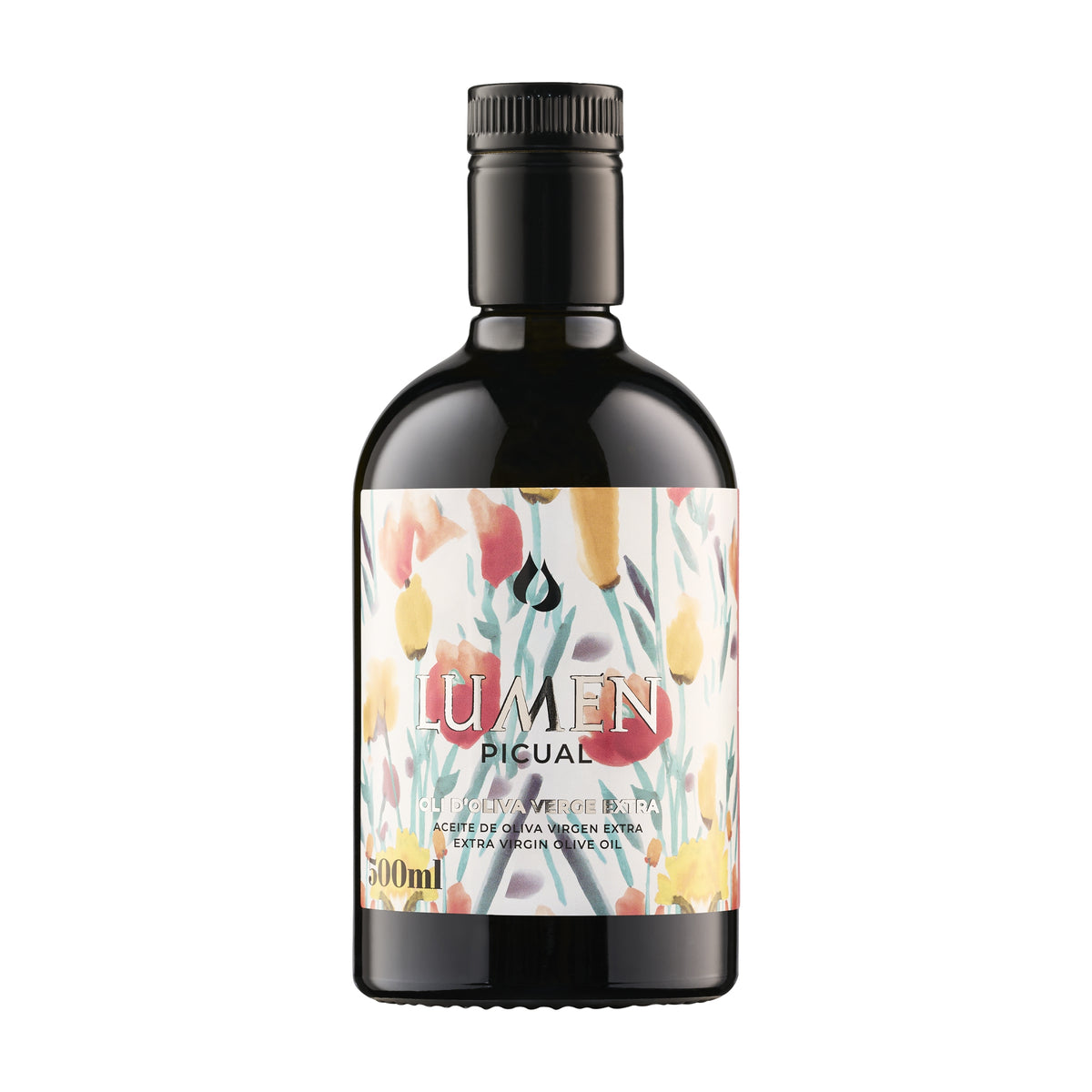 500 ml bottle of Llàgrimes del Canigó Lumen Picual from Catalonia, Spain.