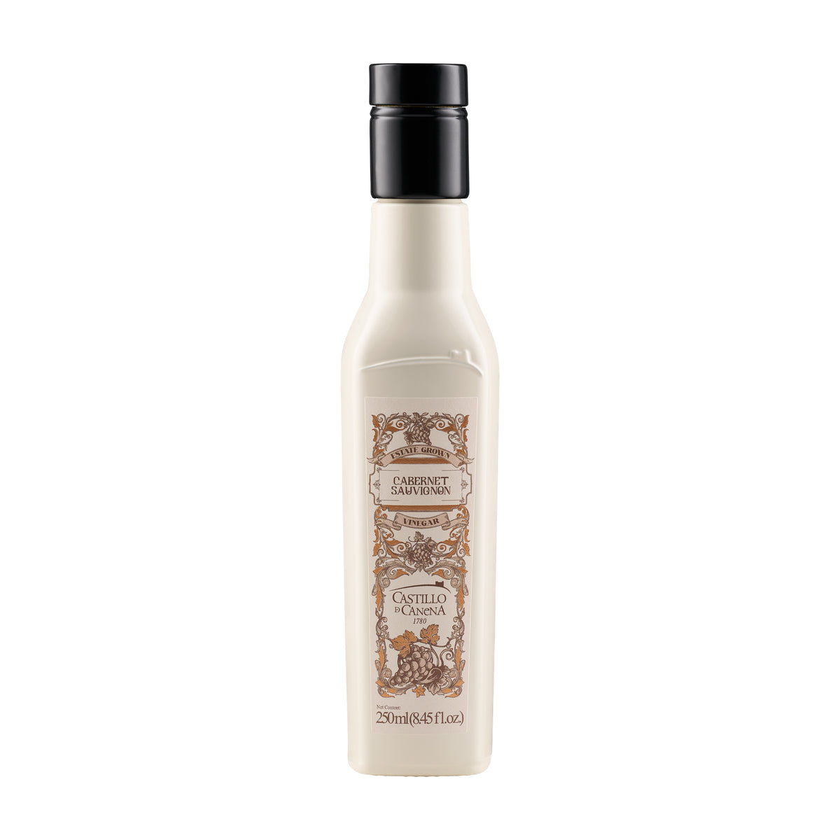 250 ml bottle of Castillo de Canena Cabernet Sauvignon Vinegar from Andalusia, Spain.