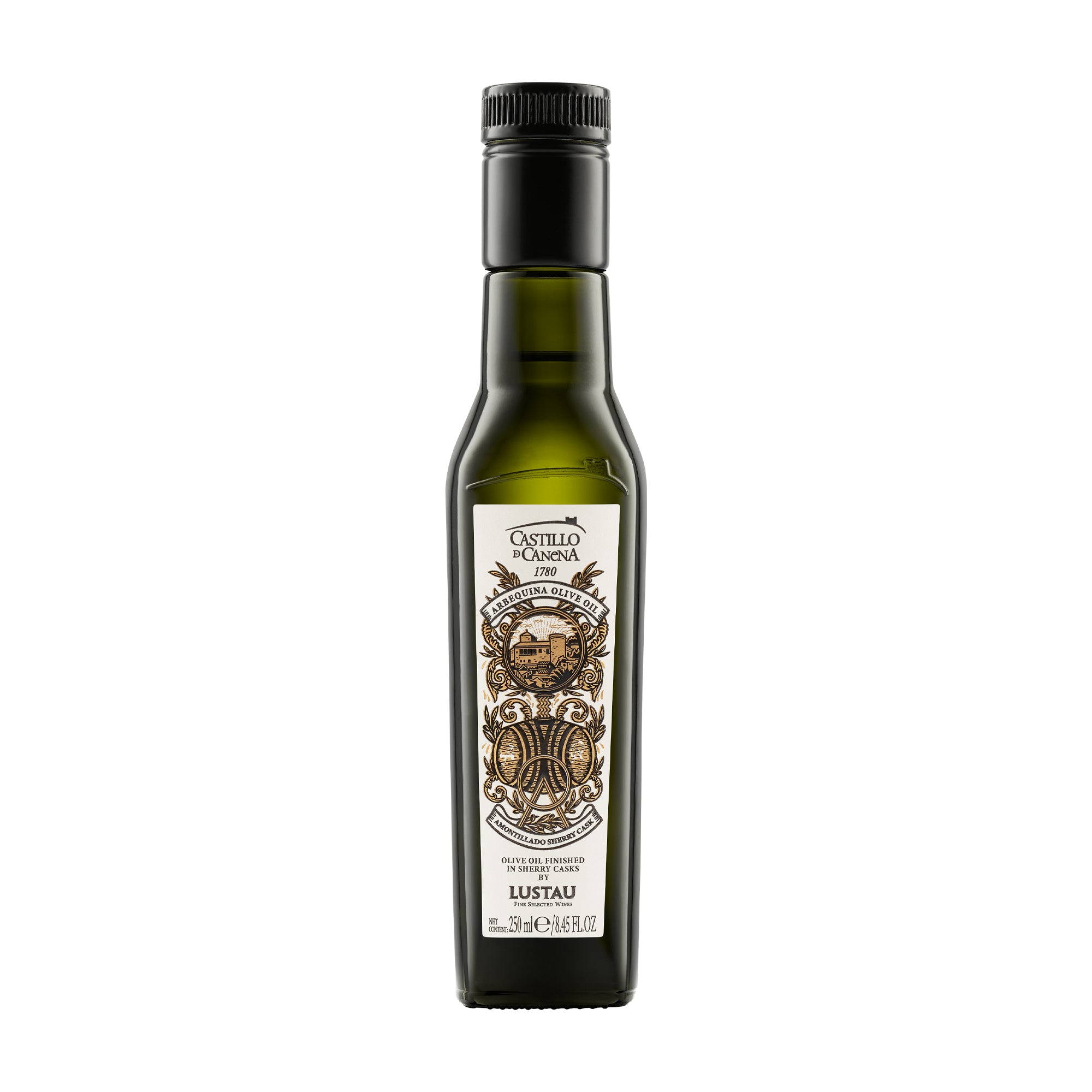 250 ml bottle of Castillo de Canena Arbequina Amontillado Sherry Cask.