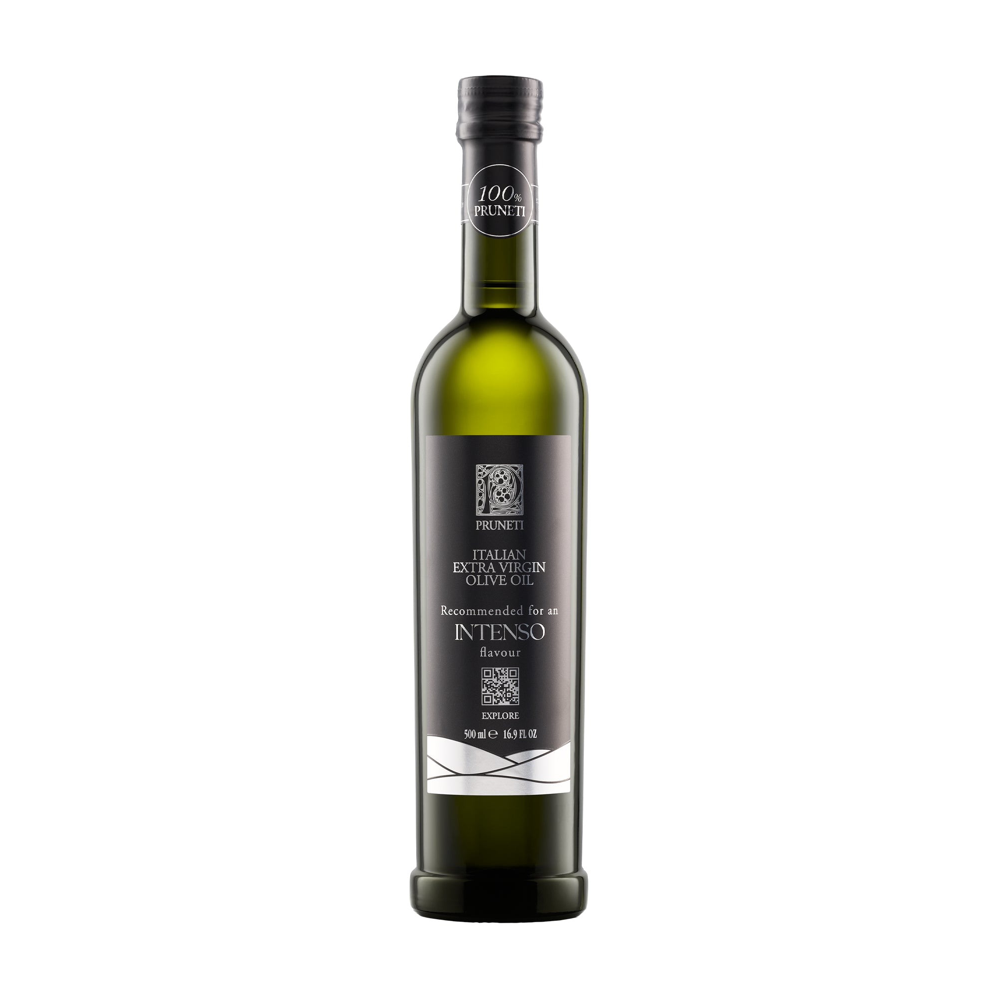 Pruneti Intenso 500 ml extra virgin olive oil from Tuscany, Italy.