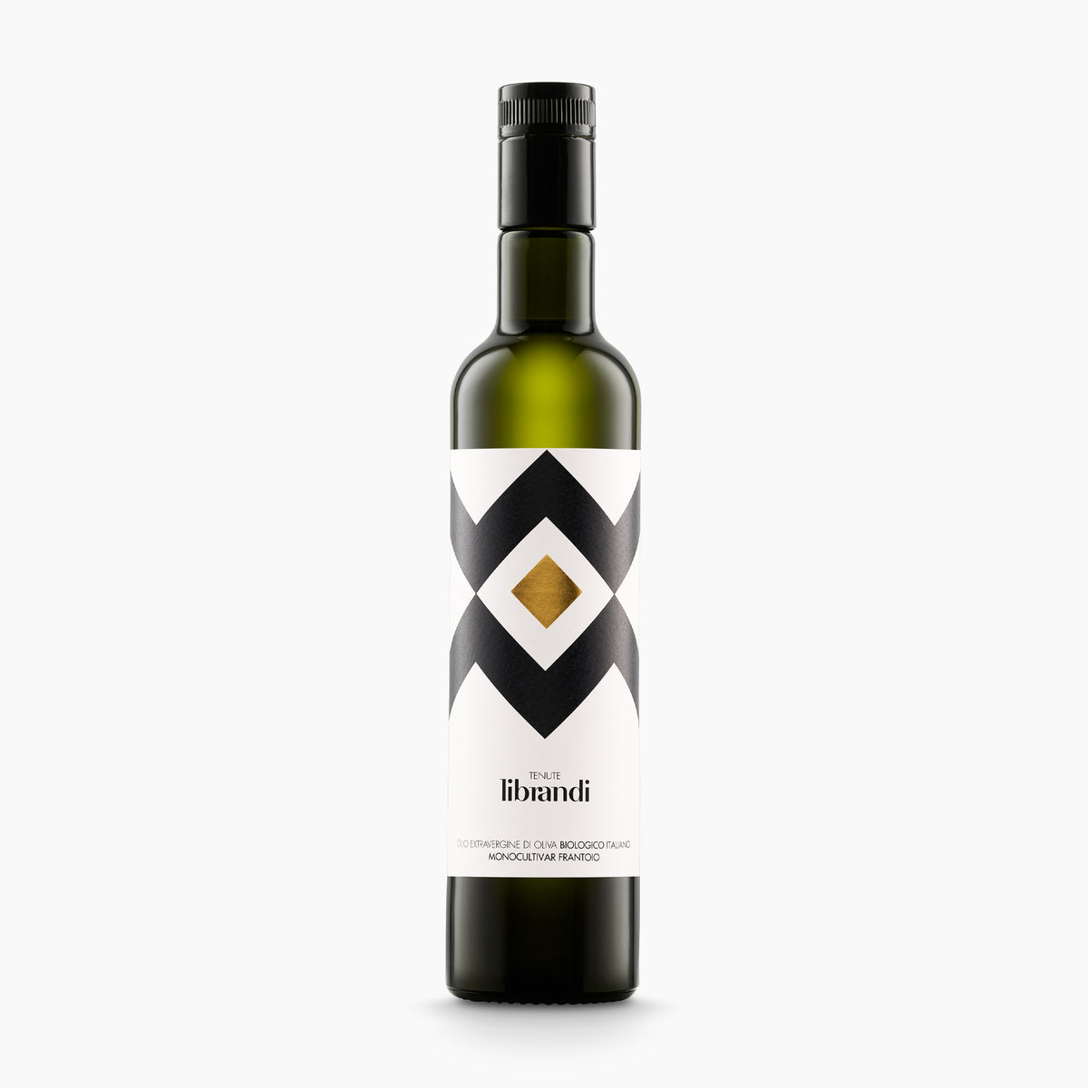 500 ml bottle of Librandi Organic Frantoio extra virgin olive oil.