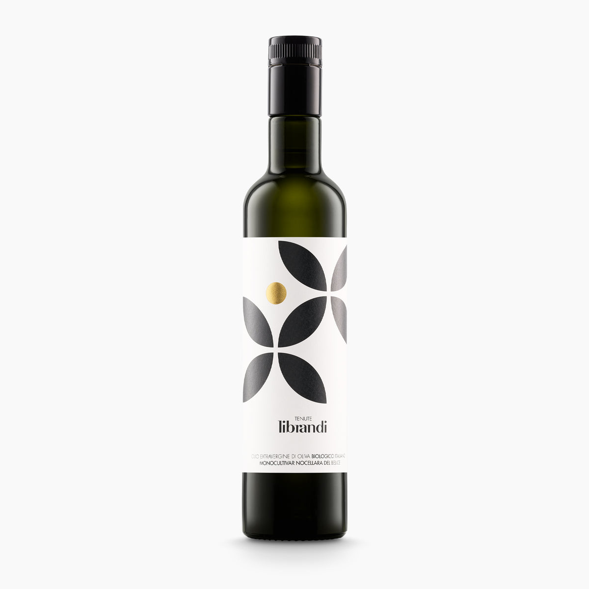 500 ml bottle of Librandi Organic Nocellara del Belice extra virgin olive oil.