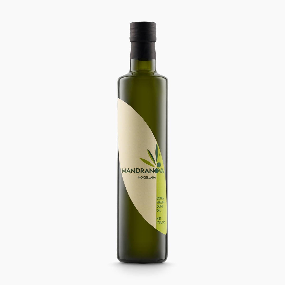 500 ml bottle of Mandranova Nocellara extra virgin olive oil from Sicily, Italy.
