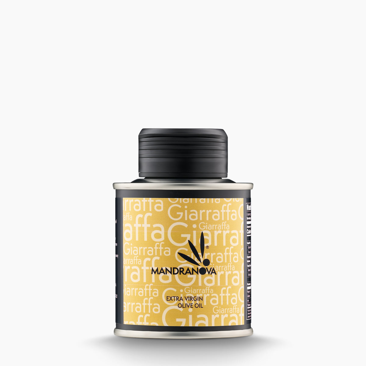 100 ml bottle of Mandranova Giarraffa extra virgin olive oil.