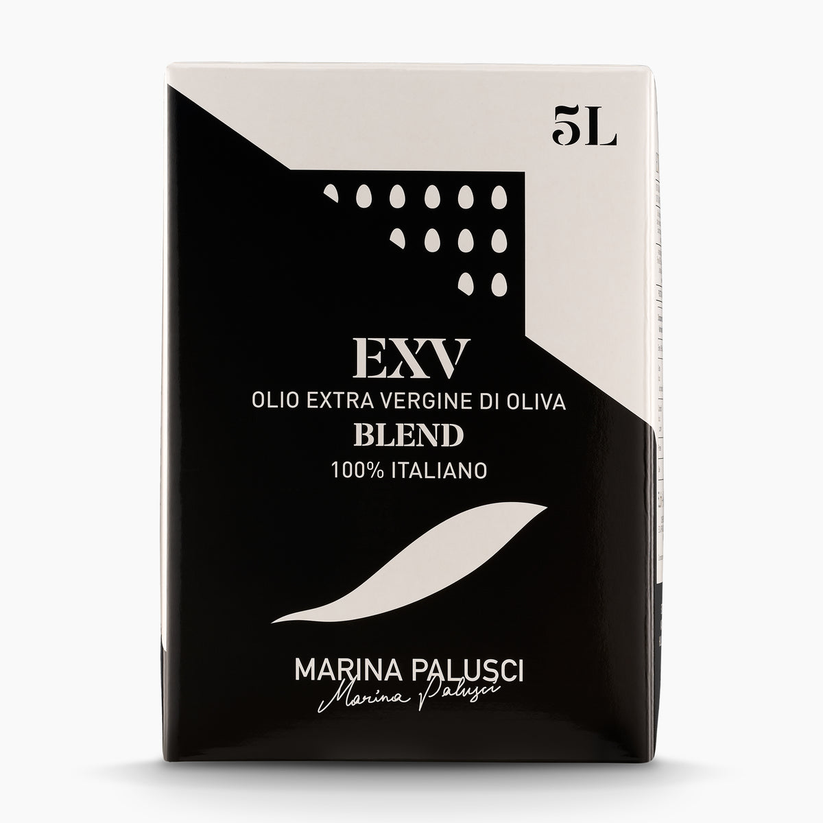 A 5L Bag-in-Box of Marina Palusci L'Extravergine olive oil.