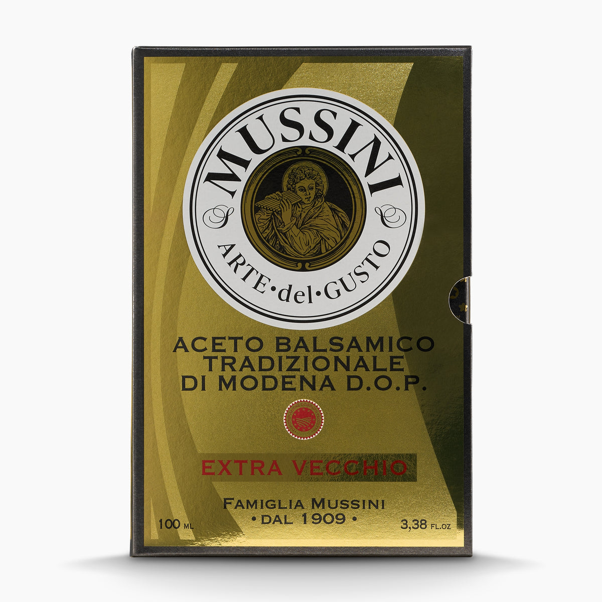 Mussini gift box for 25-year Traditional Balsamic Vinegar of Modena DOP.