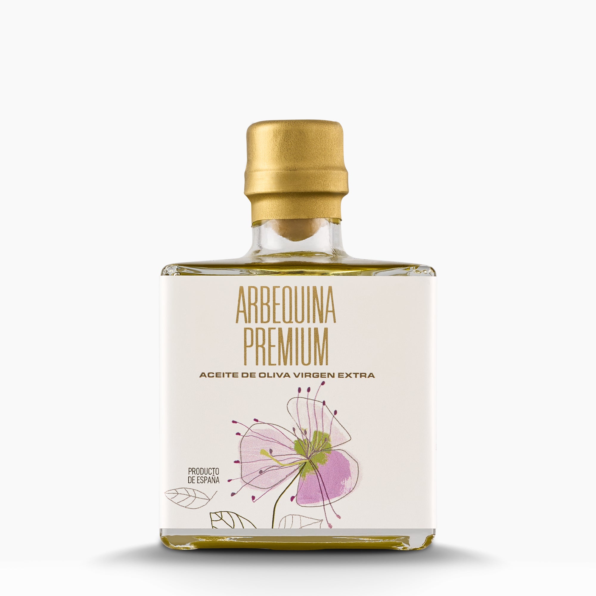100 ml bottle of Nobleza del Sur Arbequina Premium extra virgin olive oil.