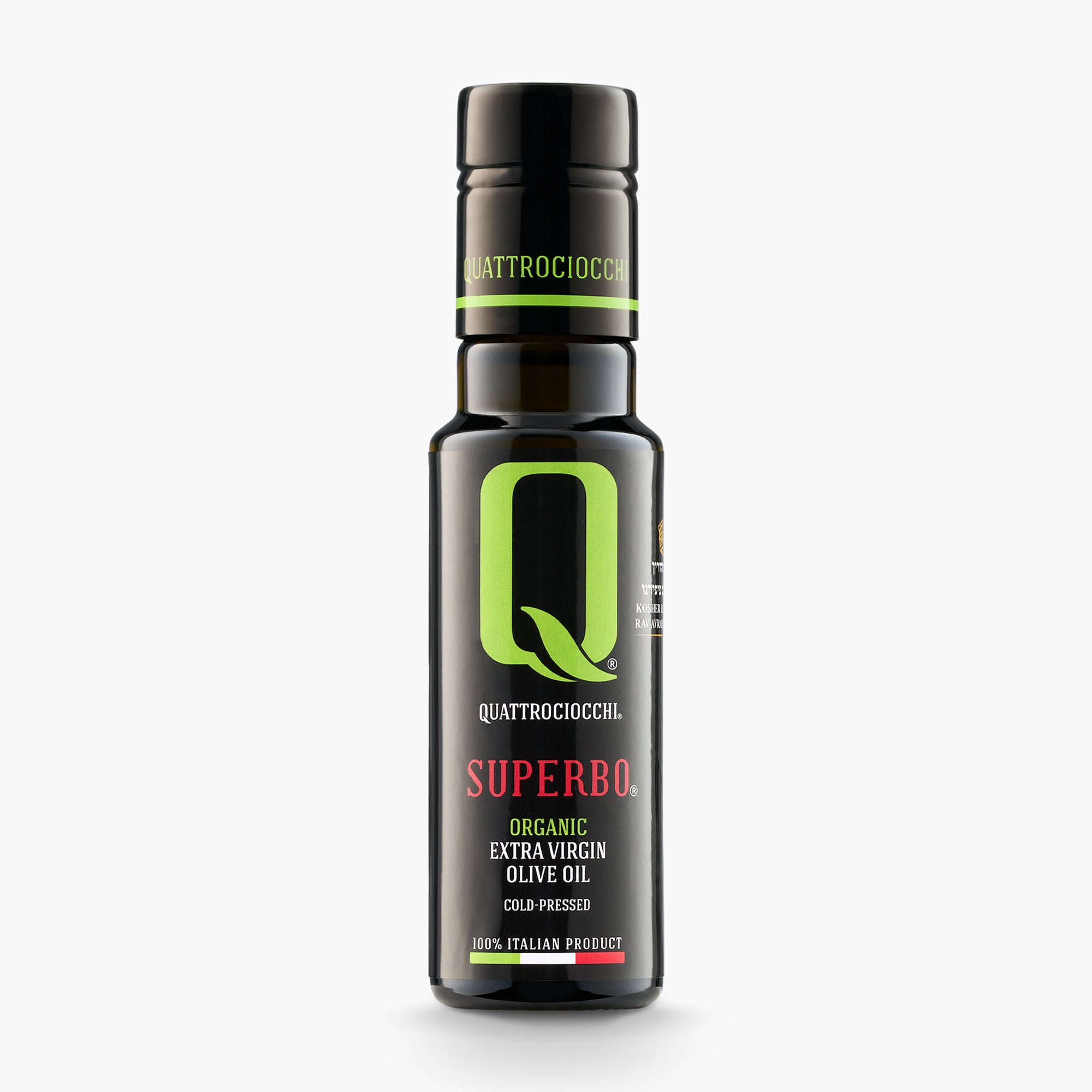 100 ml sample bottle of Quattrociocchi Superbo Organic extra virgin olive oil.