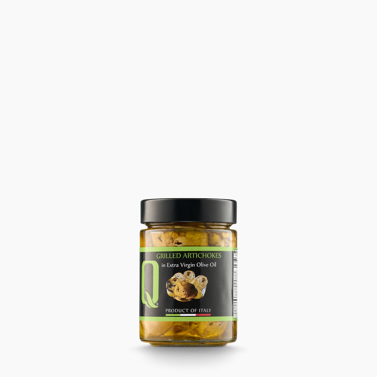 320g jar of Quattrociocchi Rustic Grilled Artichokes from Italy.